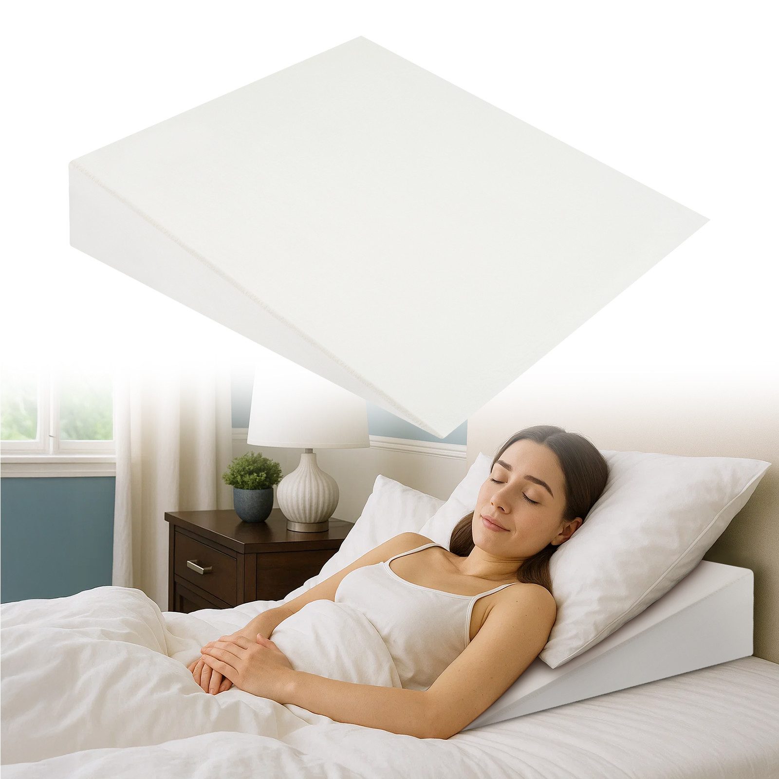 Youyijia Anti-Schnarch Kissen Ergonomisches Matratzenkeilkissen – 2-Zonen Komfort für Rücken