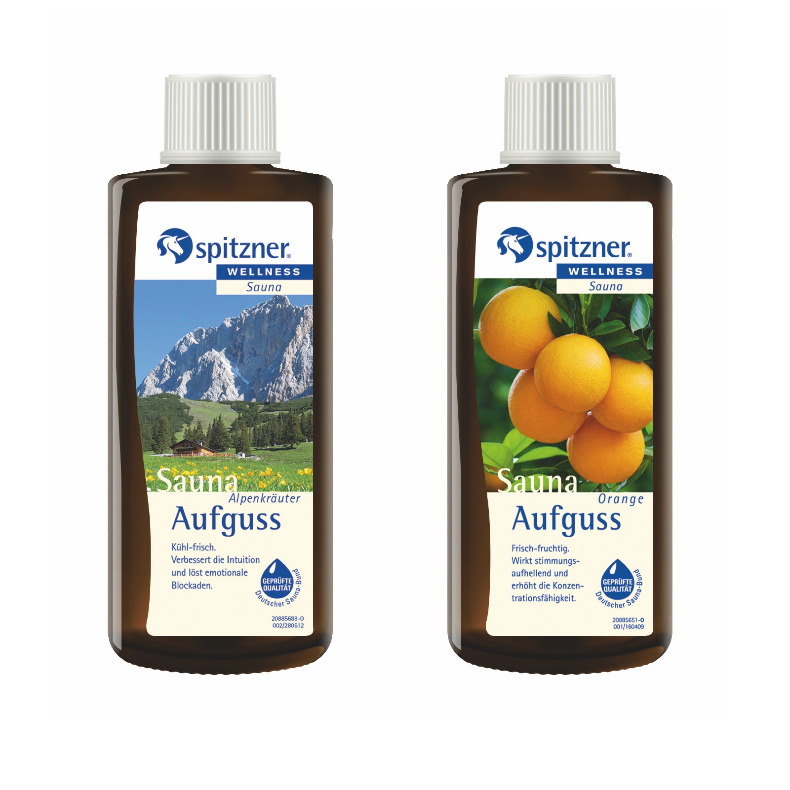 Spitzner Aufgusskonzentrat Spitzner 2 Düfte Alpenkräuter und Orange Vorteilspack Saunaaufguss