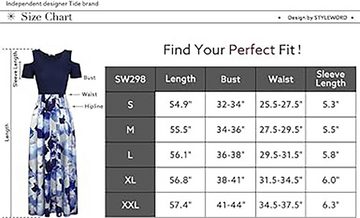 BlauWave Strandkleid MaxiKleid Lange Kleid mit Tasche (1-tlg) Sommerkleid Freizeitkleid