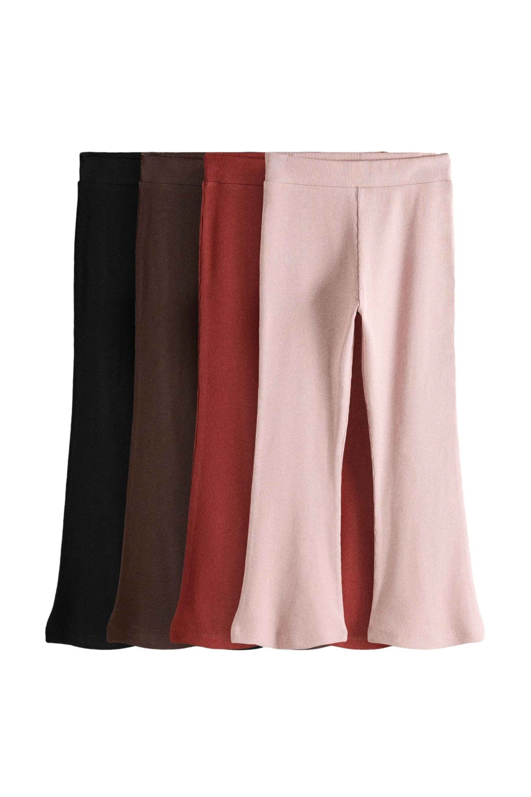 Leggings The Set gerippte Leggings mit Schlag, 4er-Pack