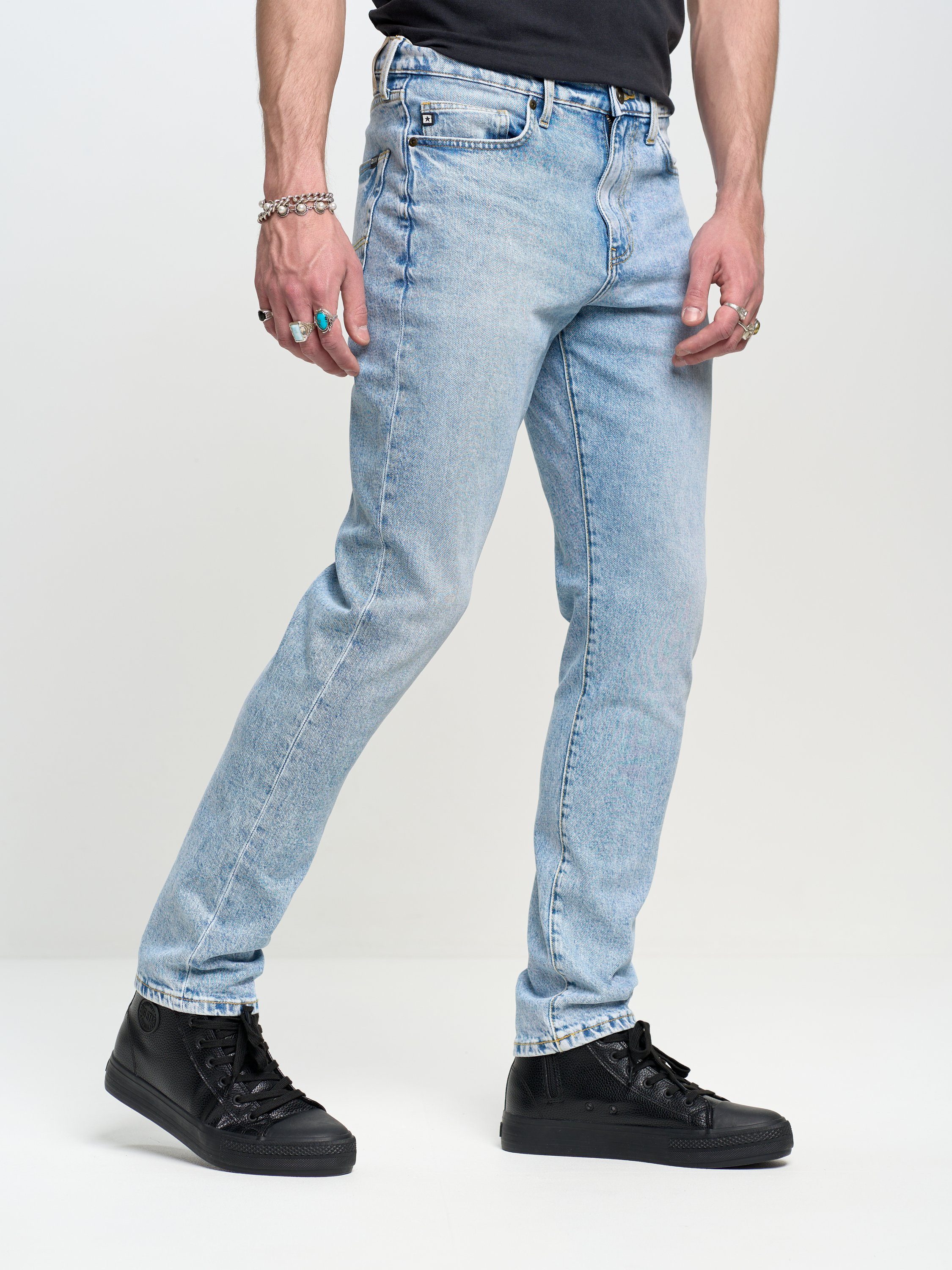 BIG STAR Tapered-fit-Jeans HARPER (1-tlg) himmelblau