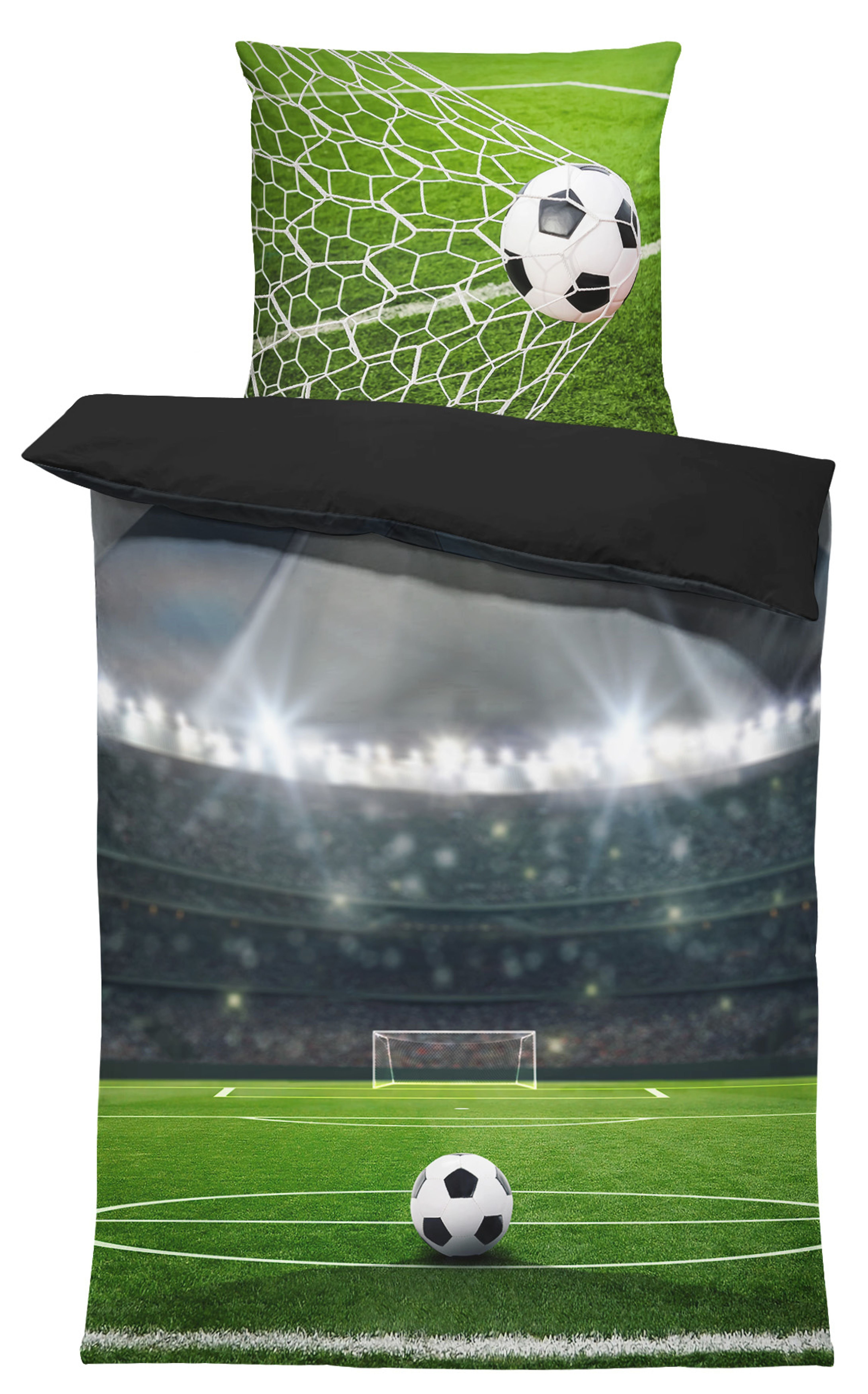 One Home Bettwäsche Fußball, Mikrofaser, 4 günstig online kaufen