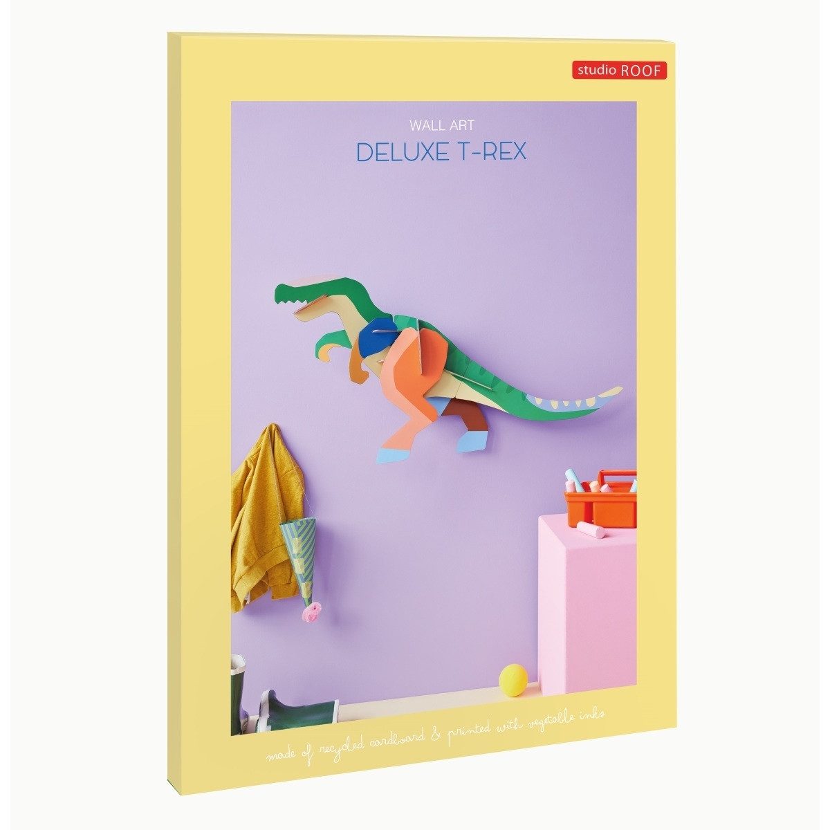 studio ROOF Kreativset 3D Wanddekoration aus Karton zum Zusammenstecken, nachhaltiges Design