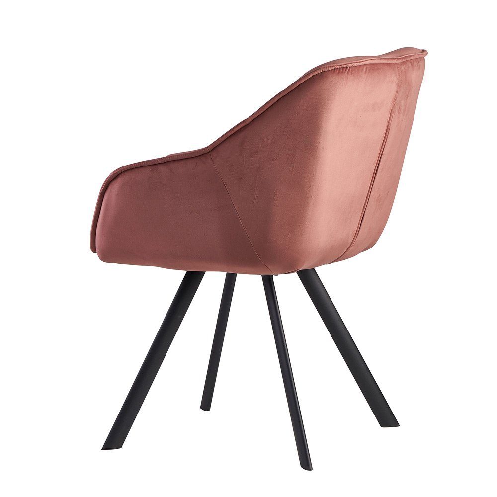 schwarzen Stoffbezug Lomadox Design Stuhl Beinen Loungesessel, Küchenstuhl 60/85/64cm