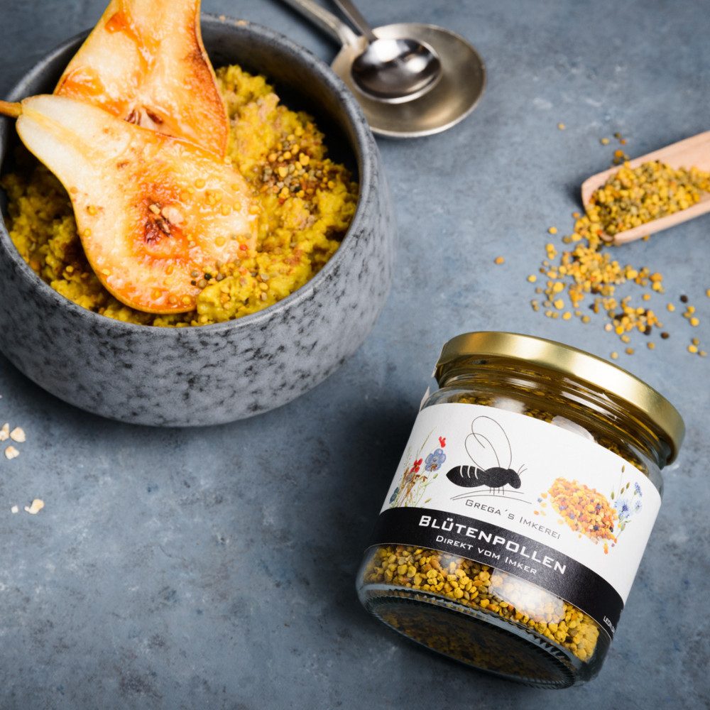 Grega´s Imkerei Honig Blütenpollen getrocknet im Glas, 1 x 120 g, (süße, natürliche und super leckere Blütenpollen), schonend getrocknete Blütenpollen im Glas d – Bild 5 von 5