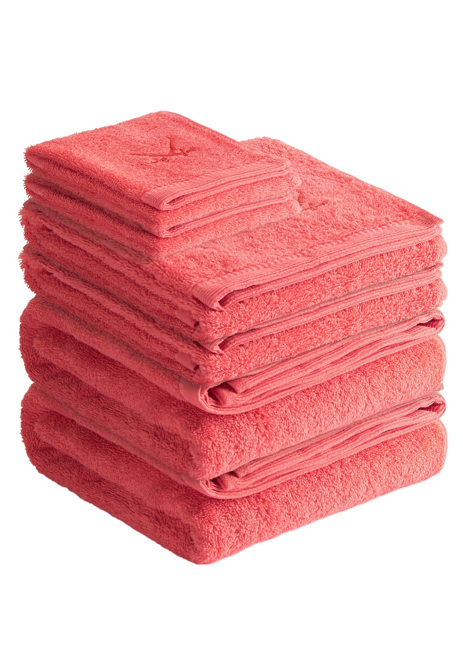 Sansibar Sylt Handtuch Set Sansibar Sylt Handtuch Set Frottier-Serie Classic Nr. 3 (Set, 6-tlg), (Set, 6-St), mit hochwertiger Säbelstickerei