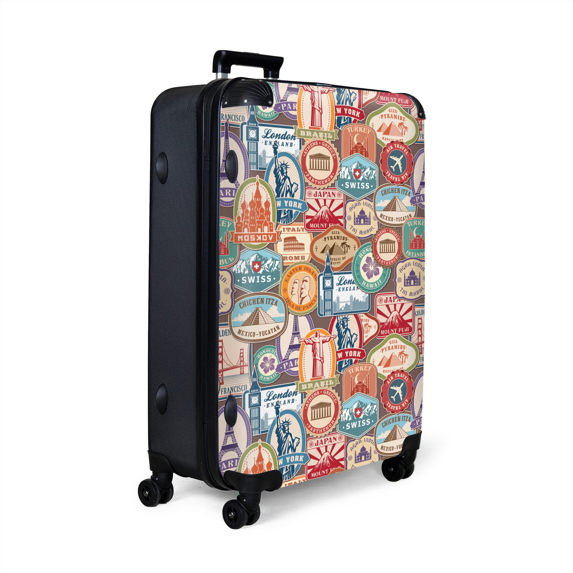 NoBoringSuitcases.com© Hartschalen-Trolley Reisen - Muster - günstig online kaufen