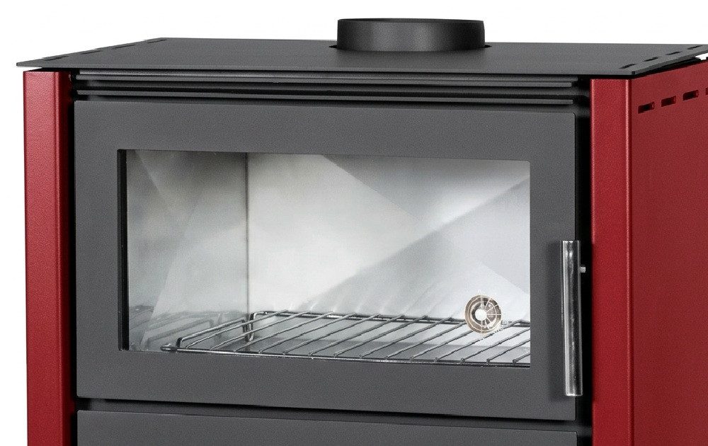 Victoria 05 Kaminofen Modena F Rot mit Backfach + ext. Zuluft - 11,5 kW, 11,5 kW