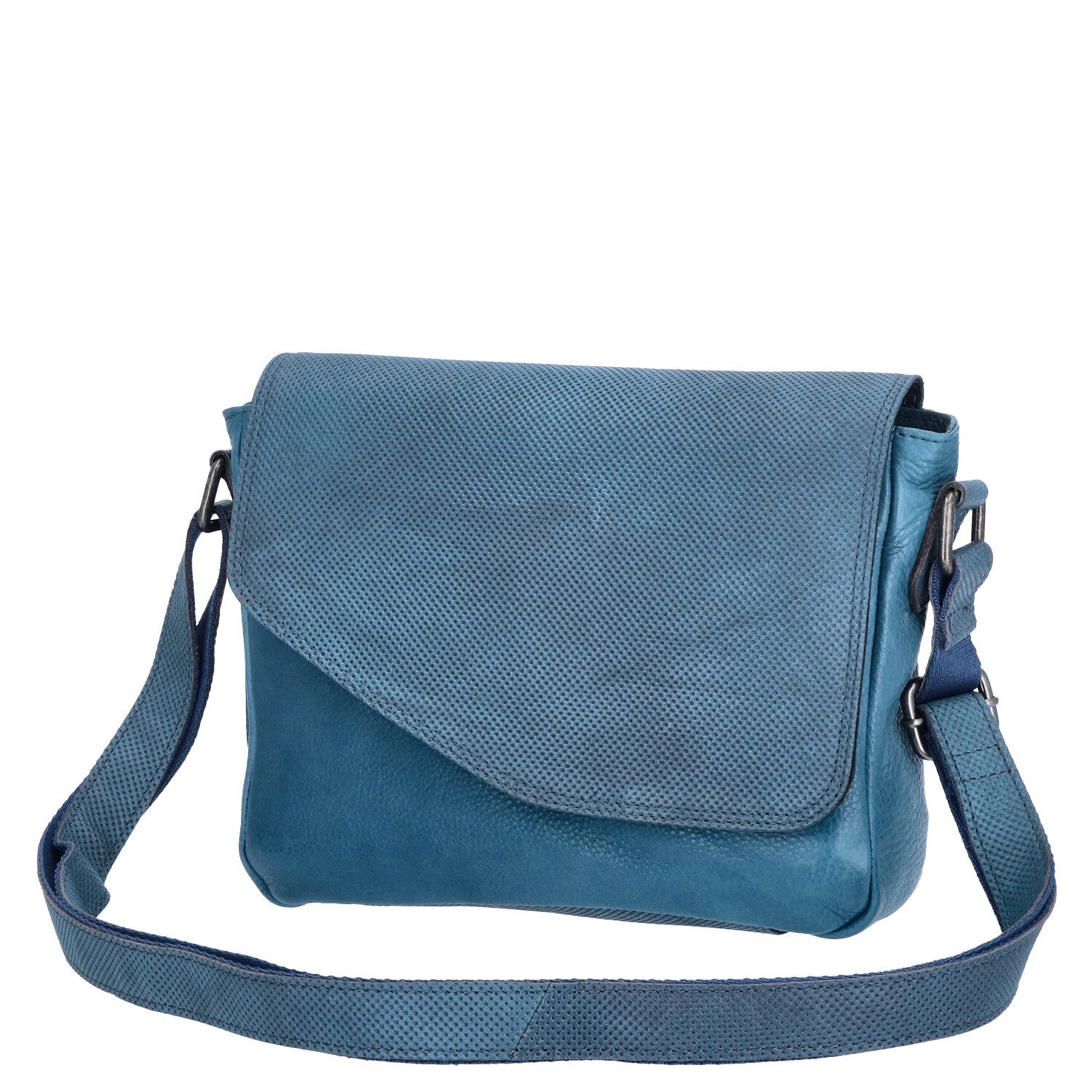 Umhängetasche The Skandinavian Brand Damen Leder Umhängetasche Blue