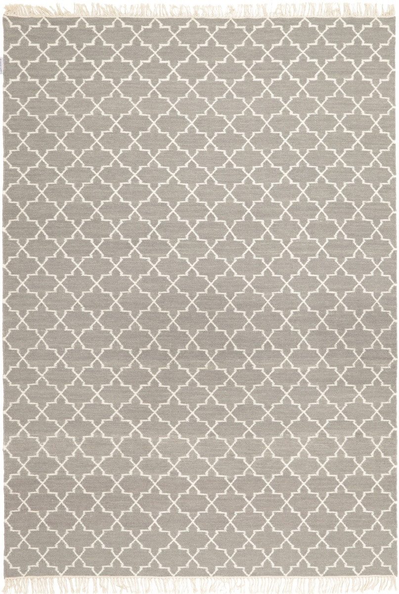 Carpet Avenue Teppich Kelim Dhorri Star - Grau 230x160, Rechteck, Höhe: 4 mm