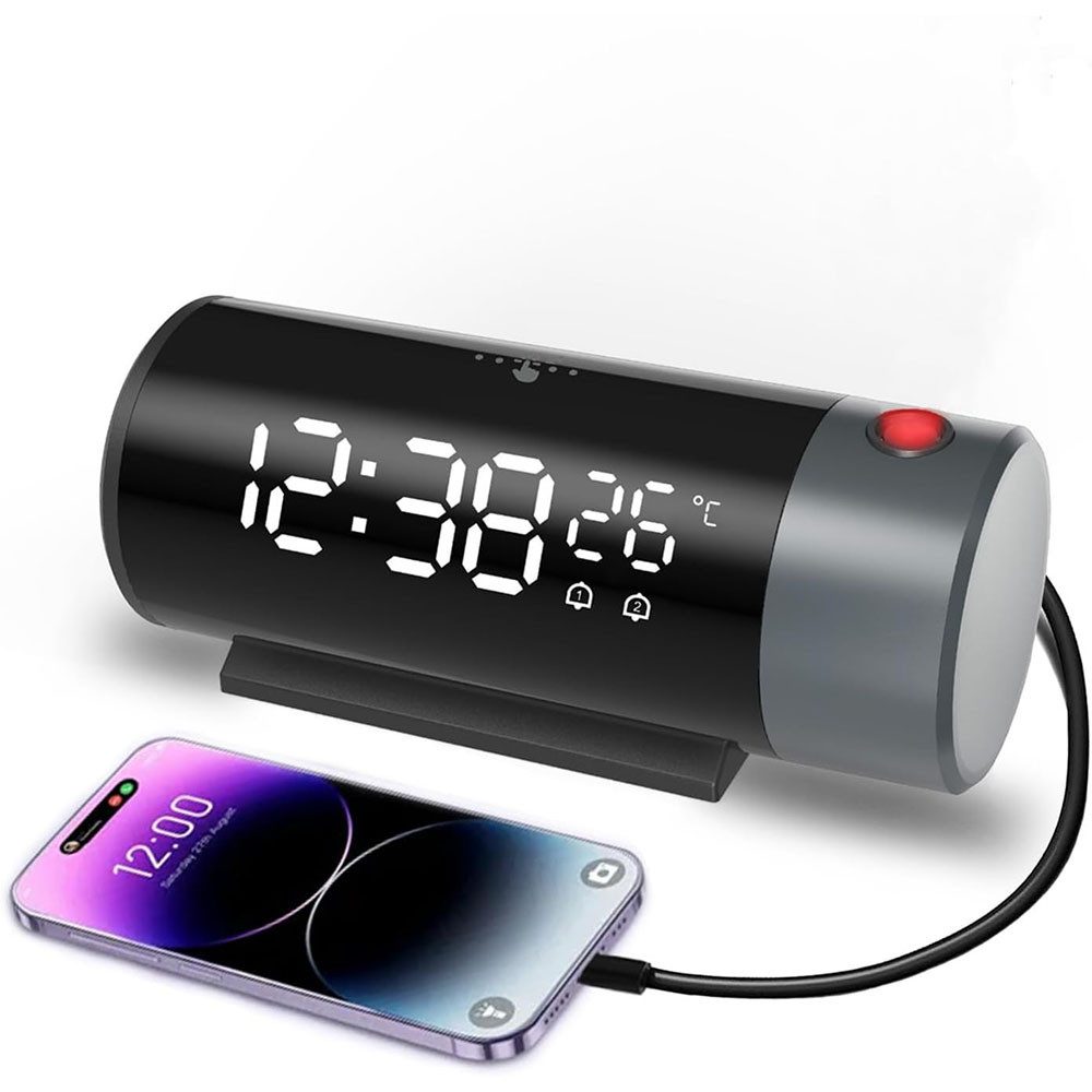 TUWENA Projektionswecker Digitaler Projektionswecker mit Temperatur- und Fe günstig online kaufen