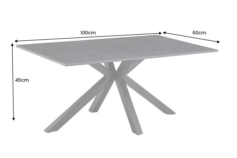 riess-ambiente Couchtisch GALAXIE 100cm grau/schwarz – Keramik, Metallgeste günstig online kaufen