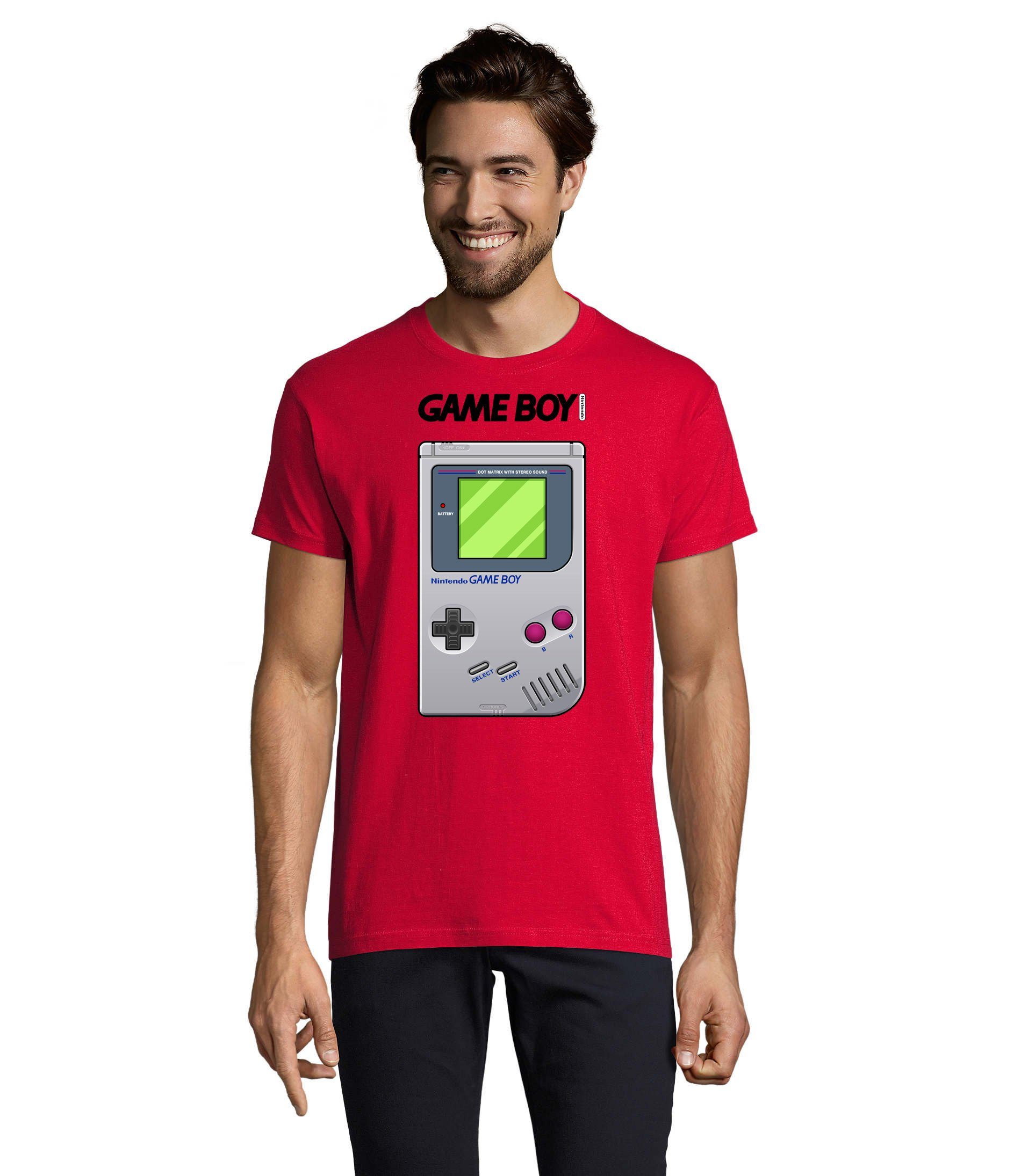 Blondie & Brownie T-Shirt Herren Game Boy Retro Nintendo Konsole Gamer Gaming Rot