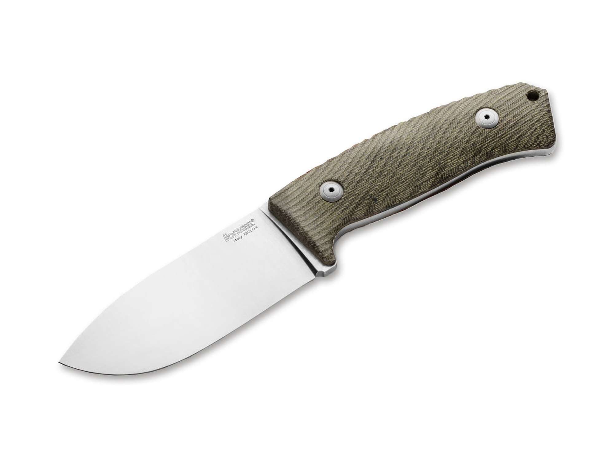 LionSteel Taschenmesser Feststehendes Messer M3 Micarta Green