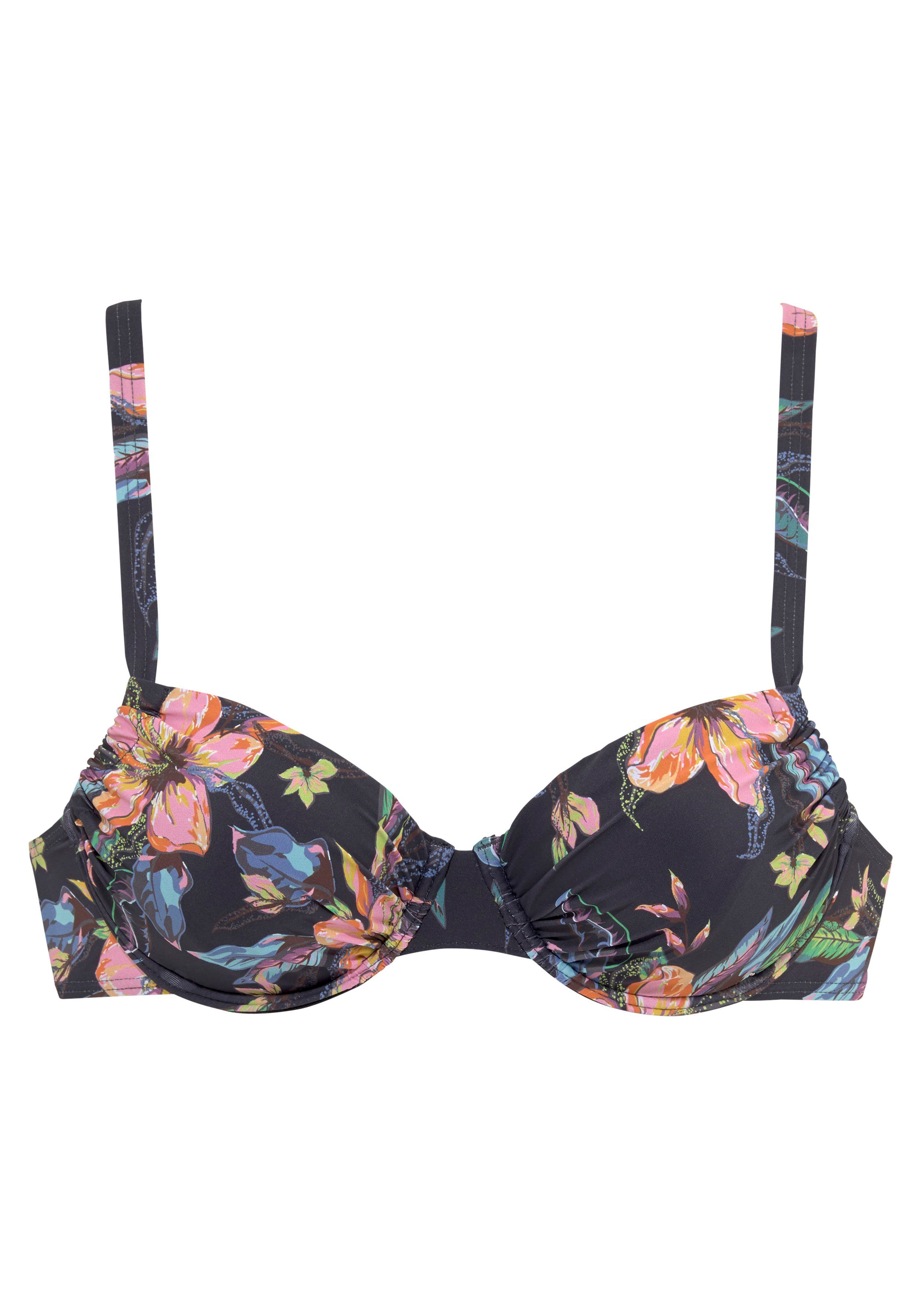 LASCANA Bügel-Bikini-Top Malia, mit tropischem Print günstig online kaufen