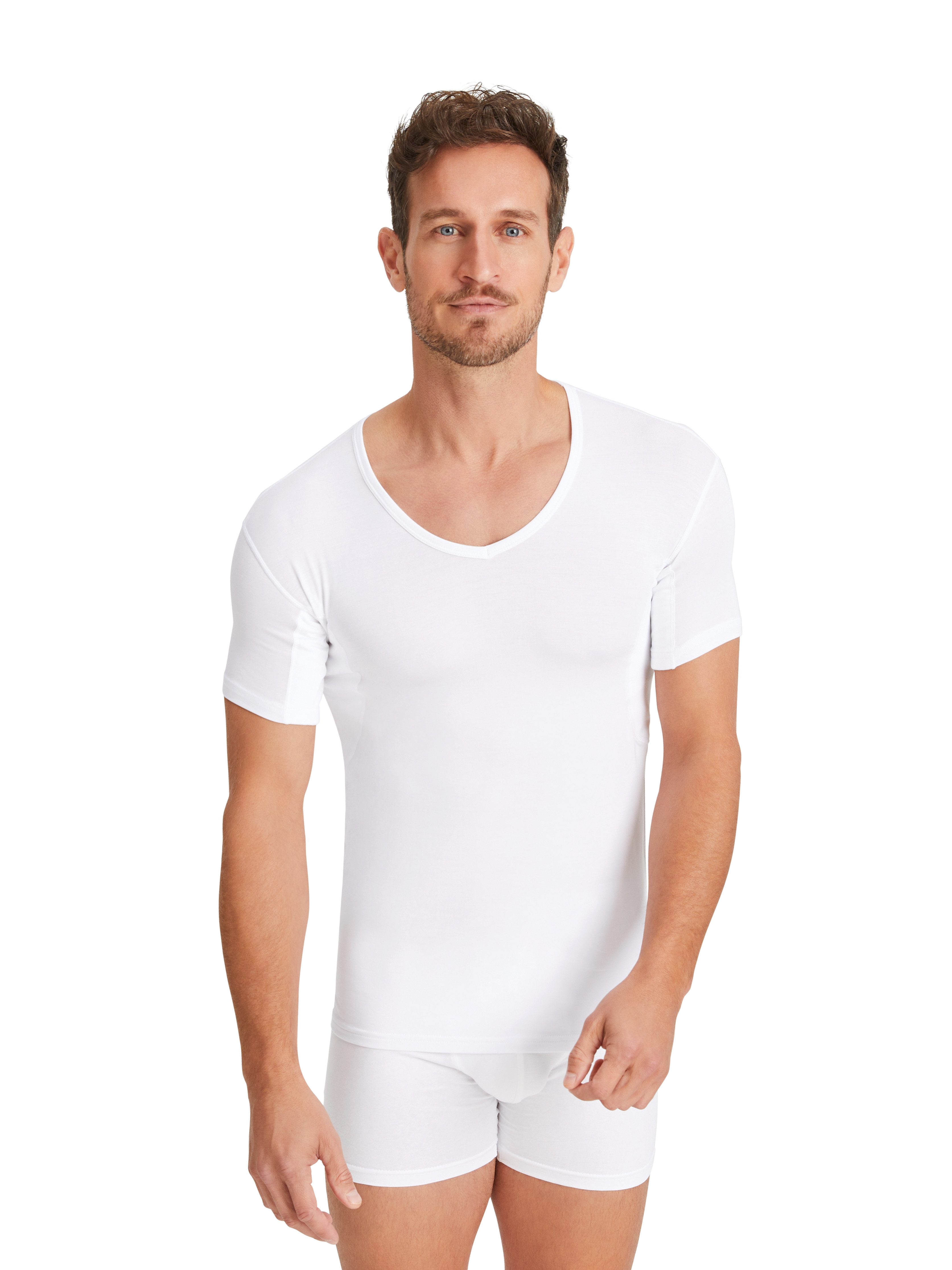 FINN Design Funktionsunterhemd Wasserabweisendes Anti-Schweiß Shirt Herren mit V-Ausschnitt Schutz vor Schweißflecken und Schweißgeruch am gesamten Oberkörper