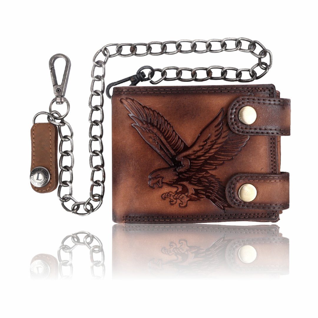 LOZANO Italy Bauchtasche 10732W-BWL-A- TAN (1-tlg., 1x Geldbörse), Stilvolles Motorrad-Motiv