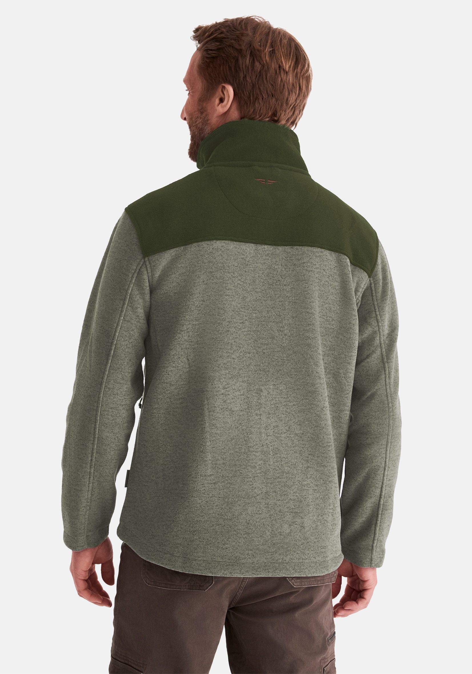 HERO by John Medoox Fleecejacke JOEL Heavy Strick-Fleecejacke Sherpa fleece Straight Fit Casual Sherpa für Herren