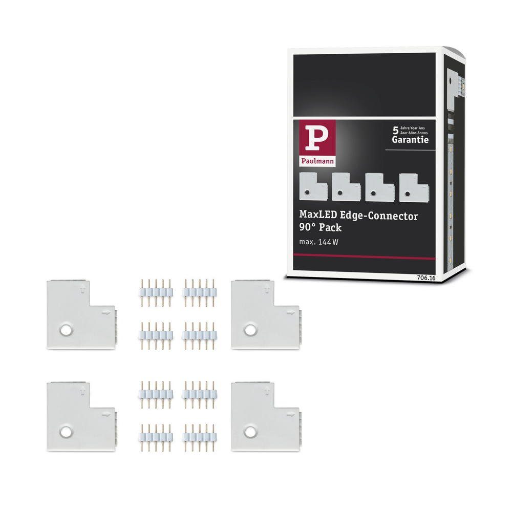 Paulmann LED Stripe MaxLED 90° 1-flammig, 4er Streifen Eckverbinder liegend LED Pack