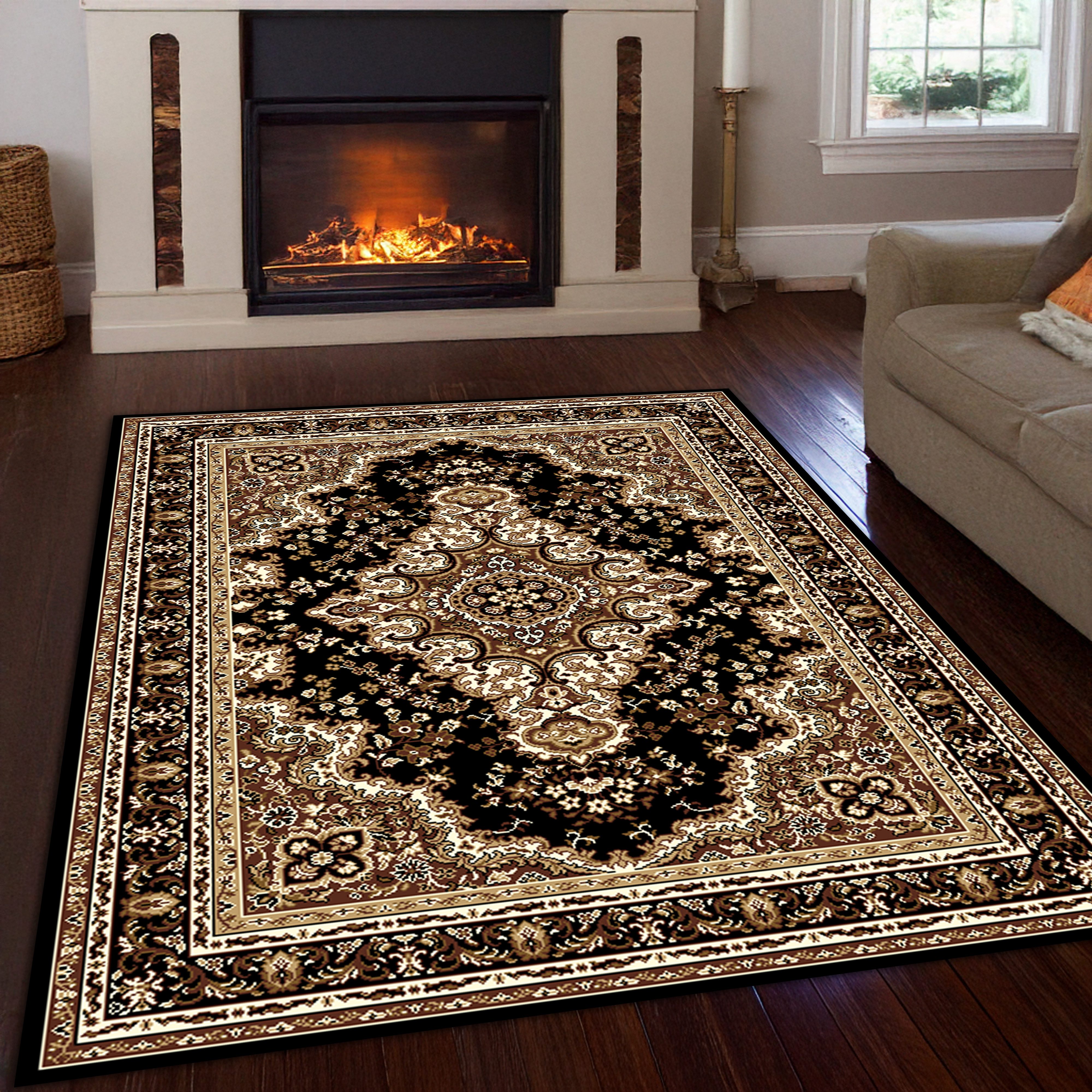 my home Teppich Oriental, Made in Belgium, rechteckig, Höhe: 7 mm, Orient-Optik, mit Bordüre, Teppich, Kurzflor, Weich, Kundenliebling