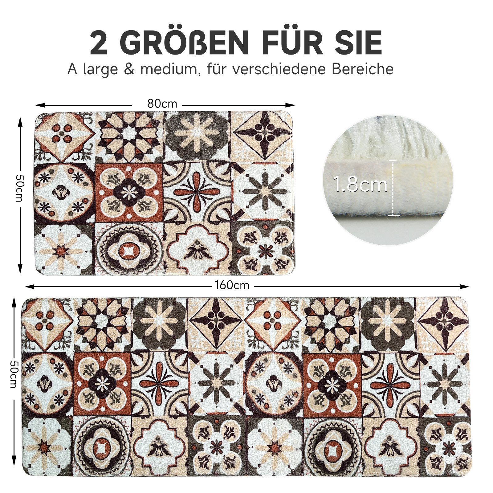 HOMELUX Badematte Badematte Badvorleger Badteppich Duschvorleger Set, Rutsc günstig online kaufen