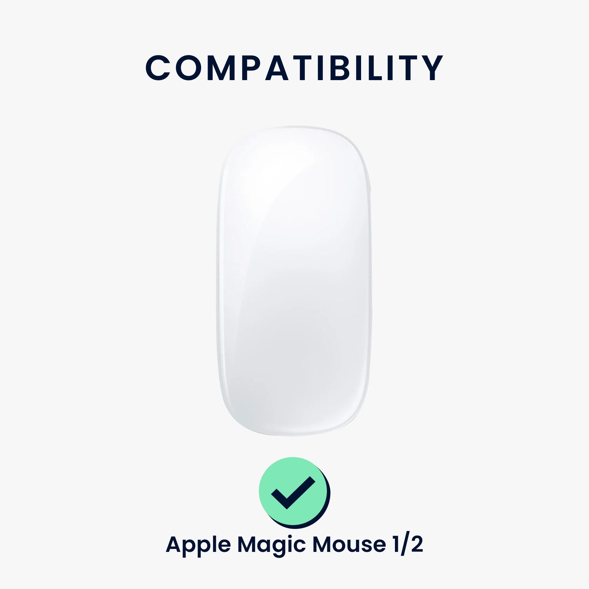 kwmobile Mauspad Mouse Feet Sticker für Apple Magic Mouse 1 / 2 (1-St), Ersatz Glider Mausfüße passgenau - Glides in Schwarz – Bild 2 von 5