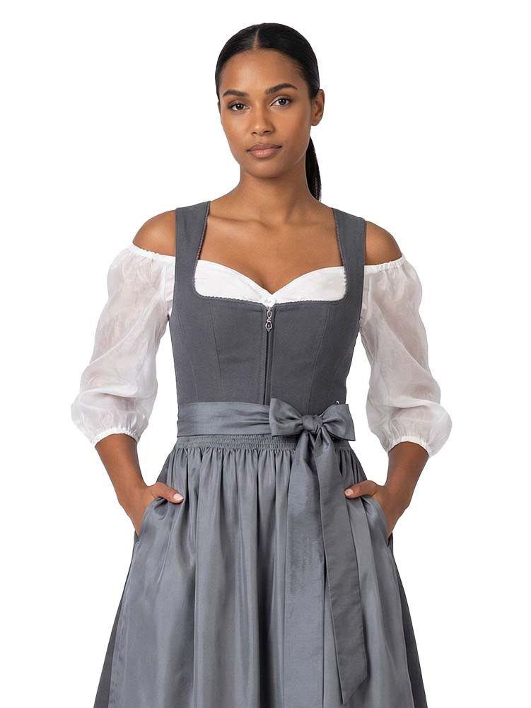 Spieth & Wensky Dirndlbluse Dirndlbluse Germ 3/4 Arm Chiffon offweiß – Bild 2 von 2