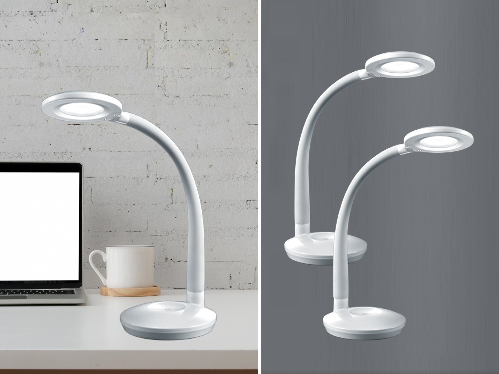 5W LED Tisch-Leuchte Schreibtisch-Lampe Büro dimmbar Touch Leselampe Nachttisch 