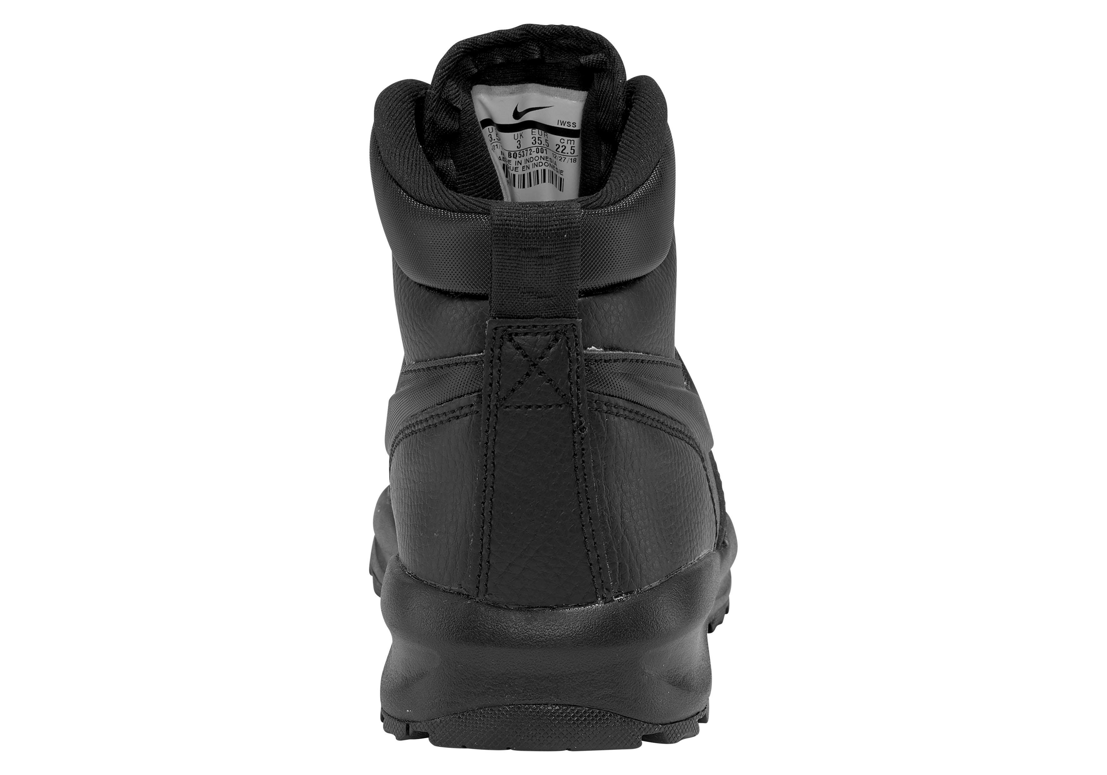 schwarz Sportswear Schnürboots Nike Leather Manoa