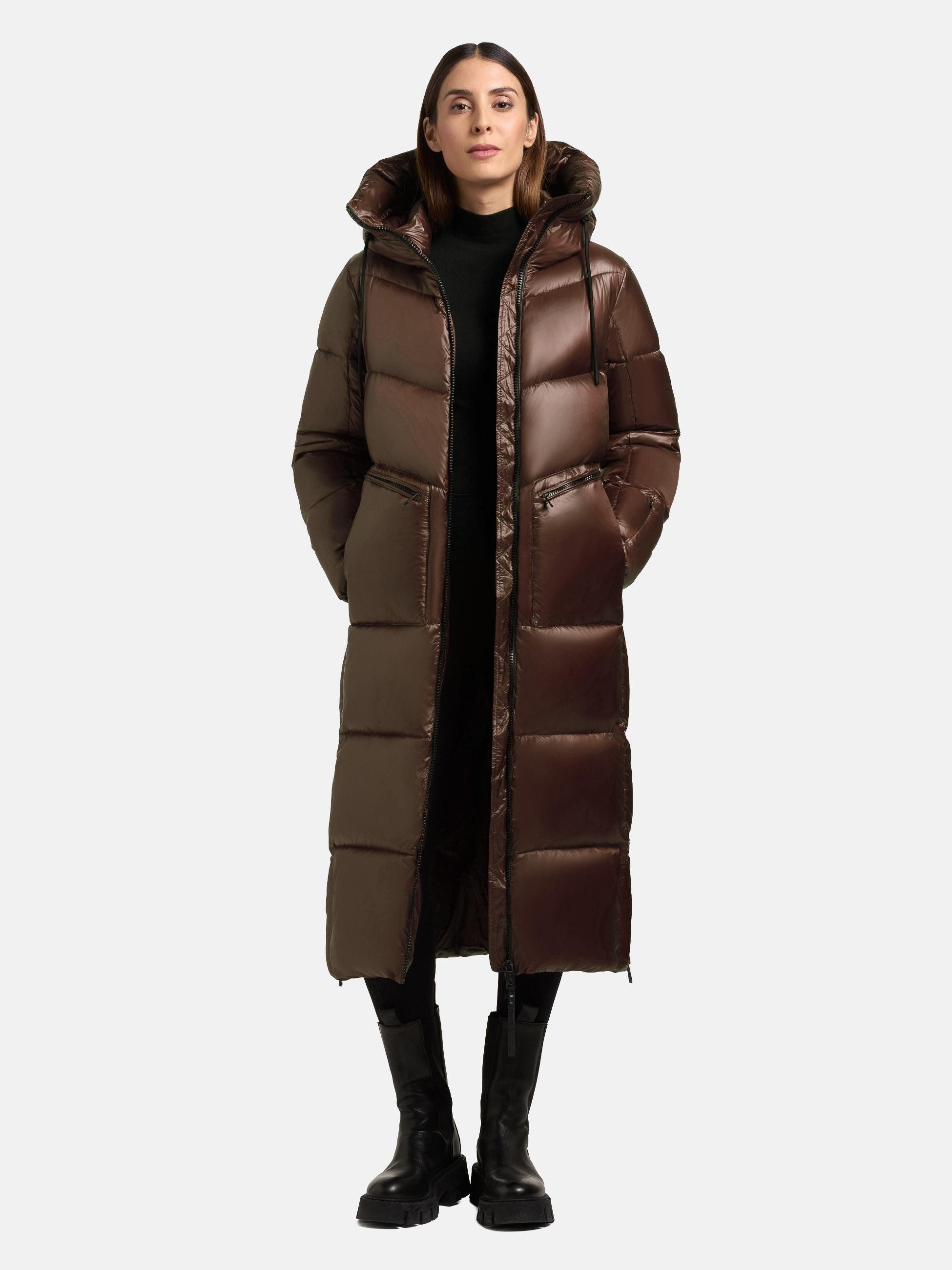 khujo Steppmantel Tonia Extralanger Damen Wintermantel mit Rucksack-Trägern günstig online kaufen