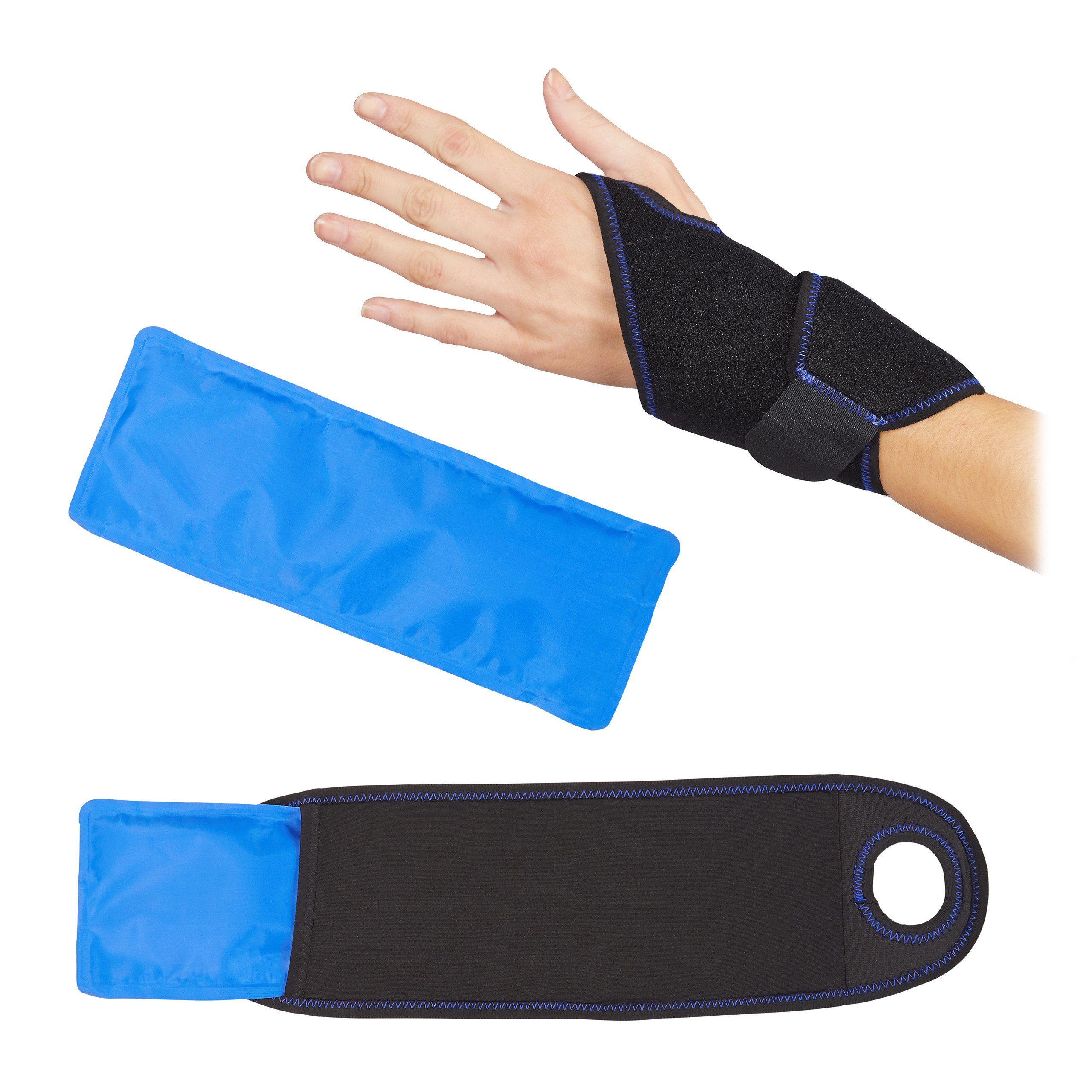 Gelkissen 2 x Kühlpad Handgelenk Bandage