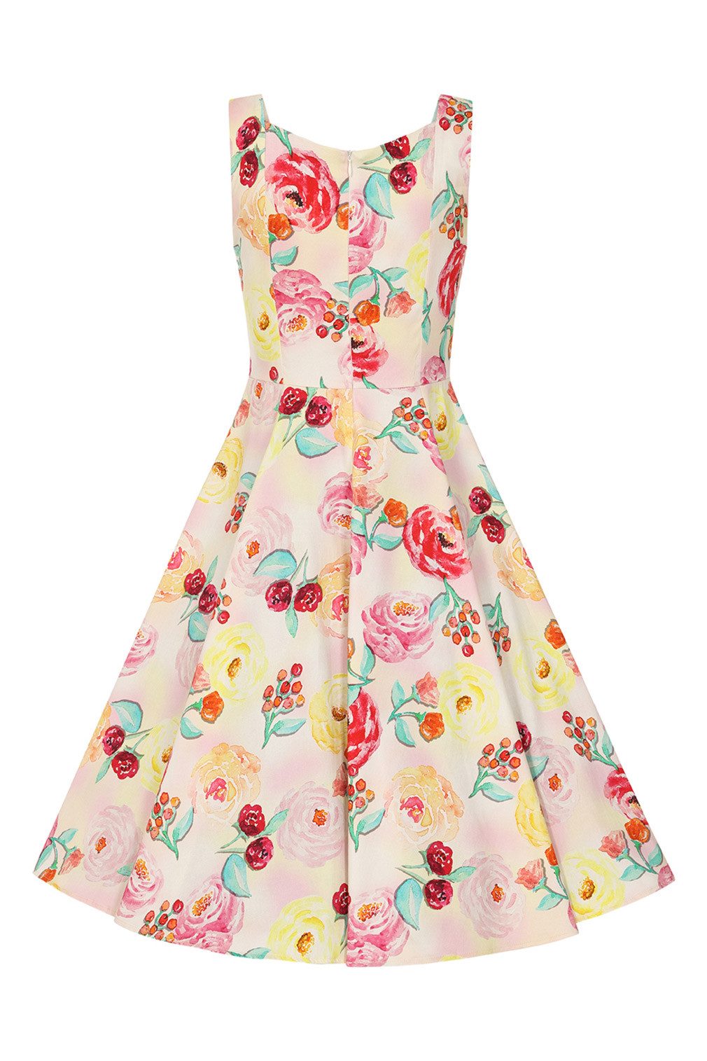 Hearts & Roses London A-Linien-Kleid Annie Floral Swing Dress Rockabella Vintage Retro