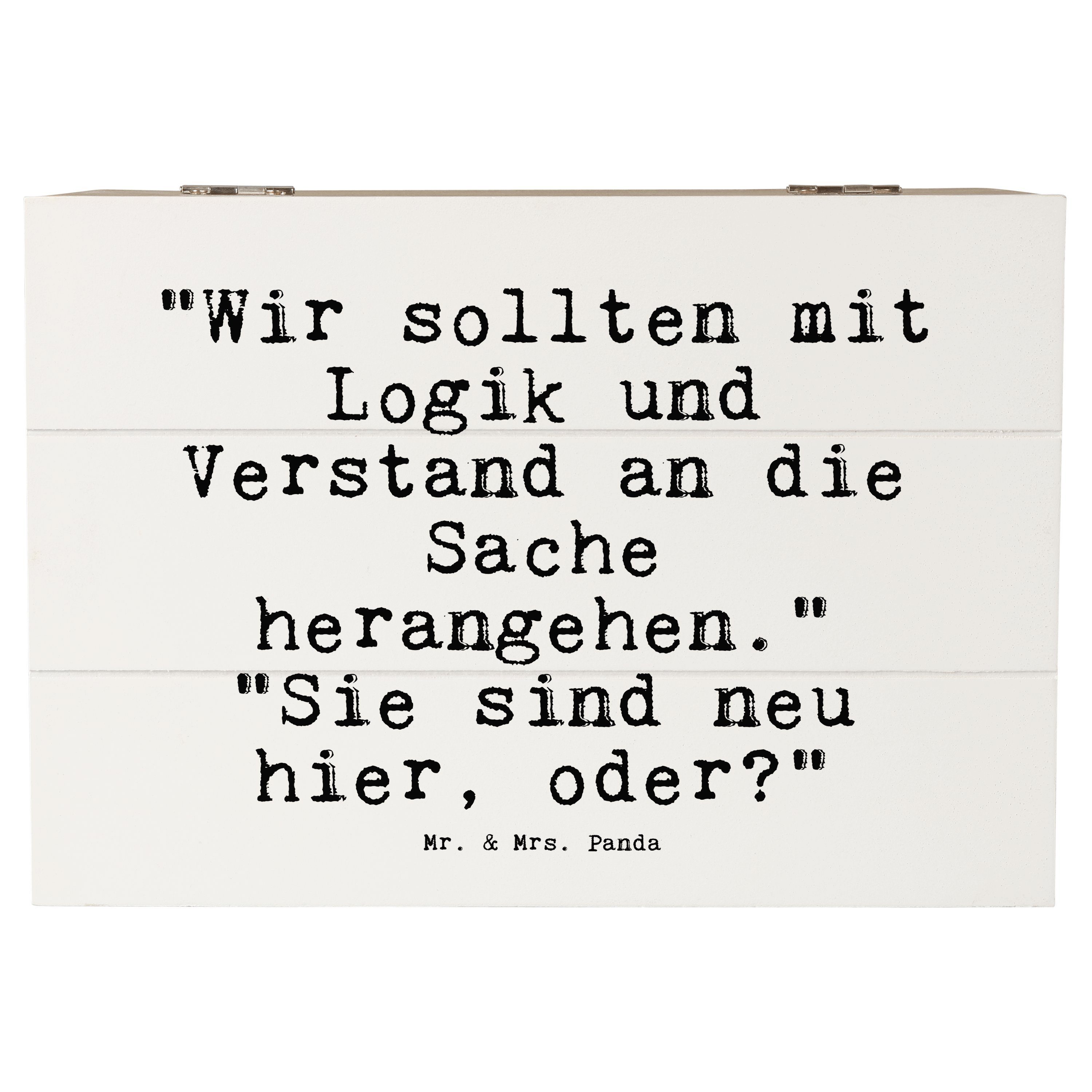 Mr. & Mrs. Panda Dekokiste "Wir sollten mit Logik... Weiß Geschenk