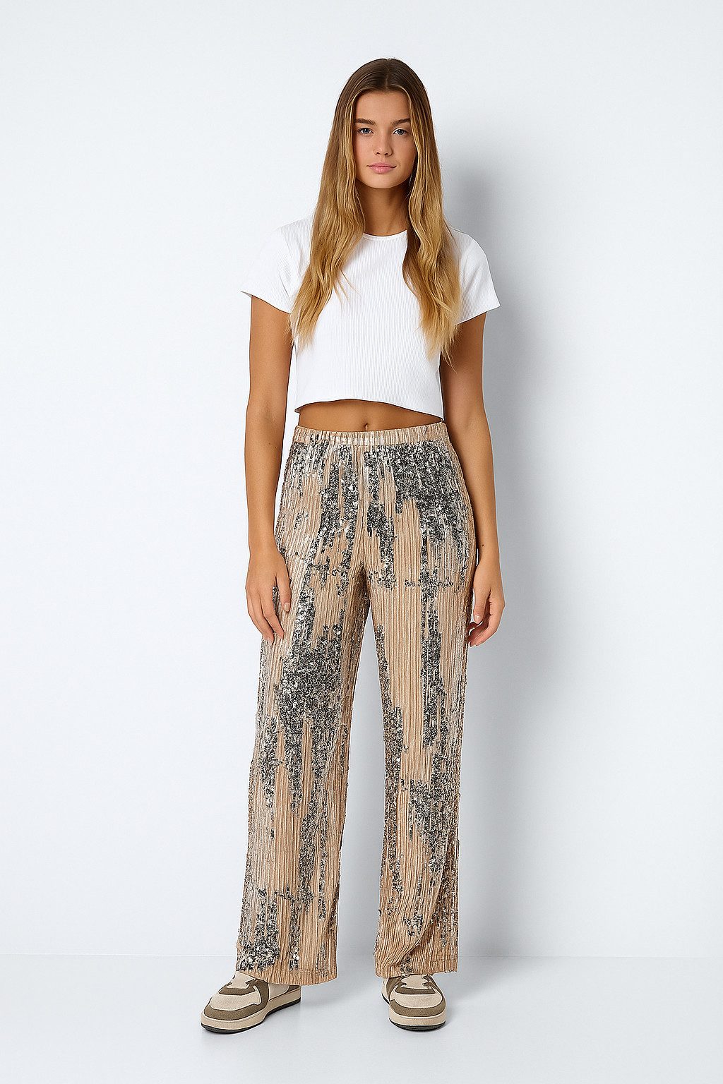 Noisy may Stoffhose Pailletten Glanz Design günstig online kaufen