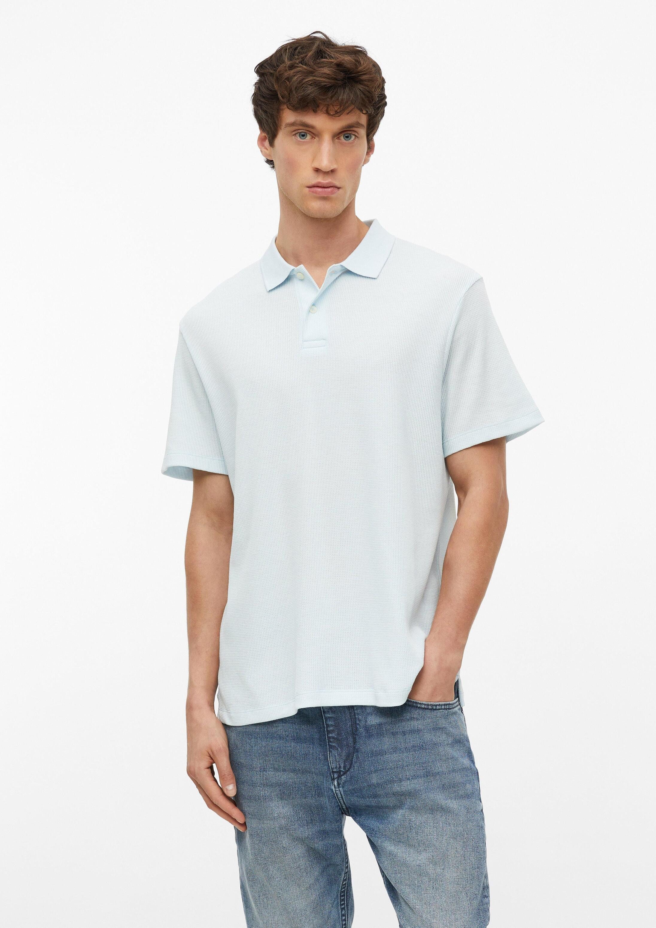 s.Oliver Kurzarmshirt Polo-Shirt Poloshirt aus Waffelpiqué