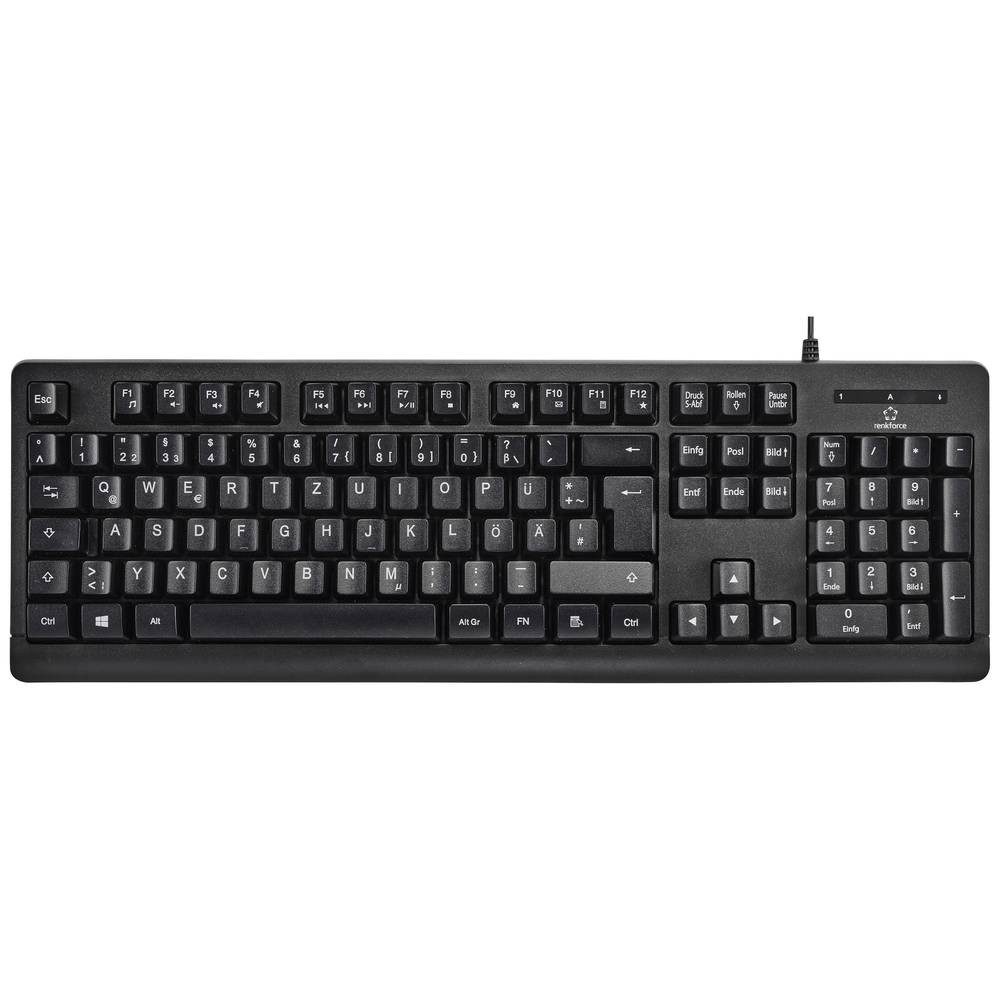 Renkforce USB TASTATUR DEUTSCH, QWERTZ RF-5805912 Tastatur