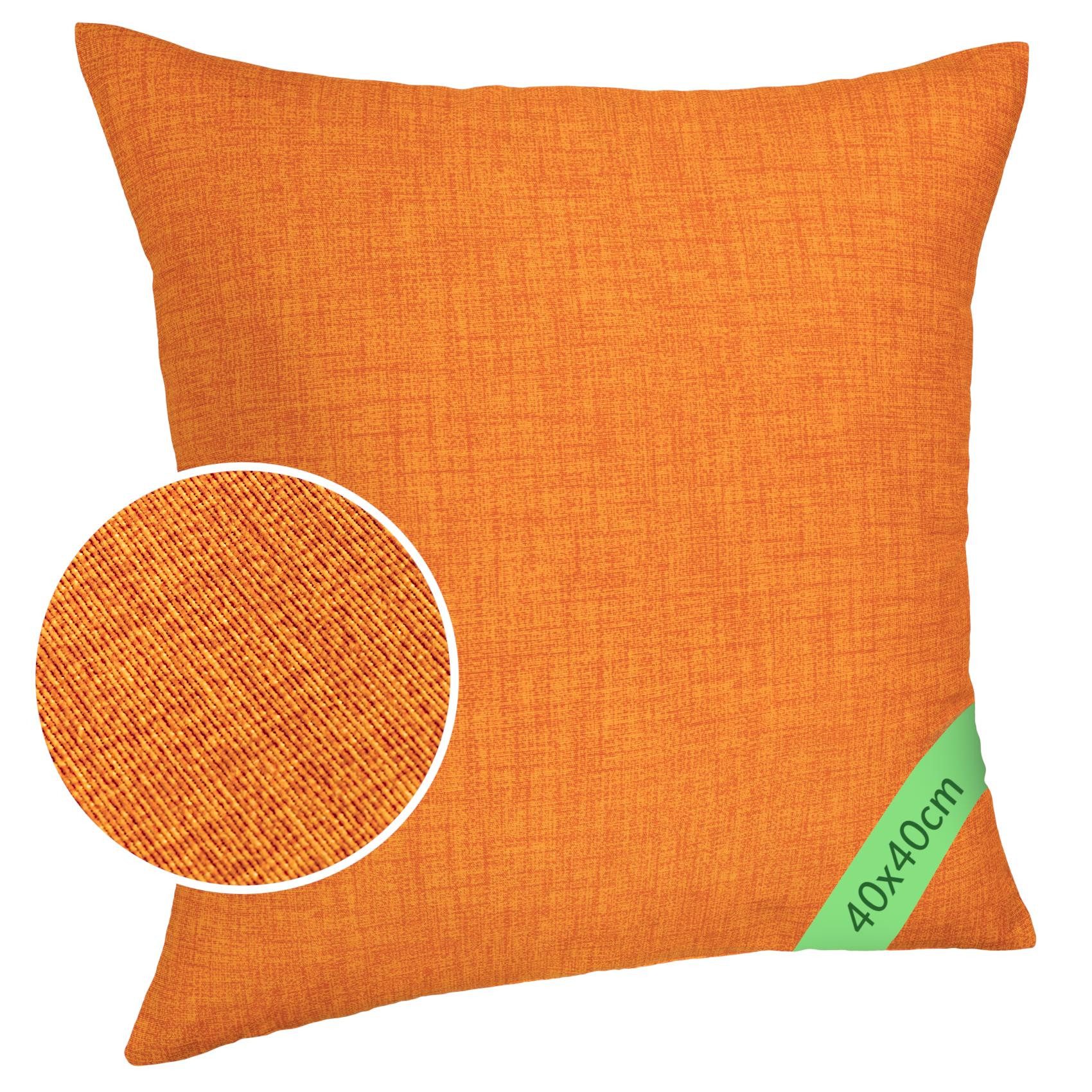 ANRO Dekokissen MrJack Zierkissen, Sofakissen 40x40cm ohne Füllung Orange