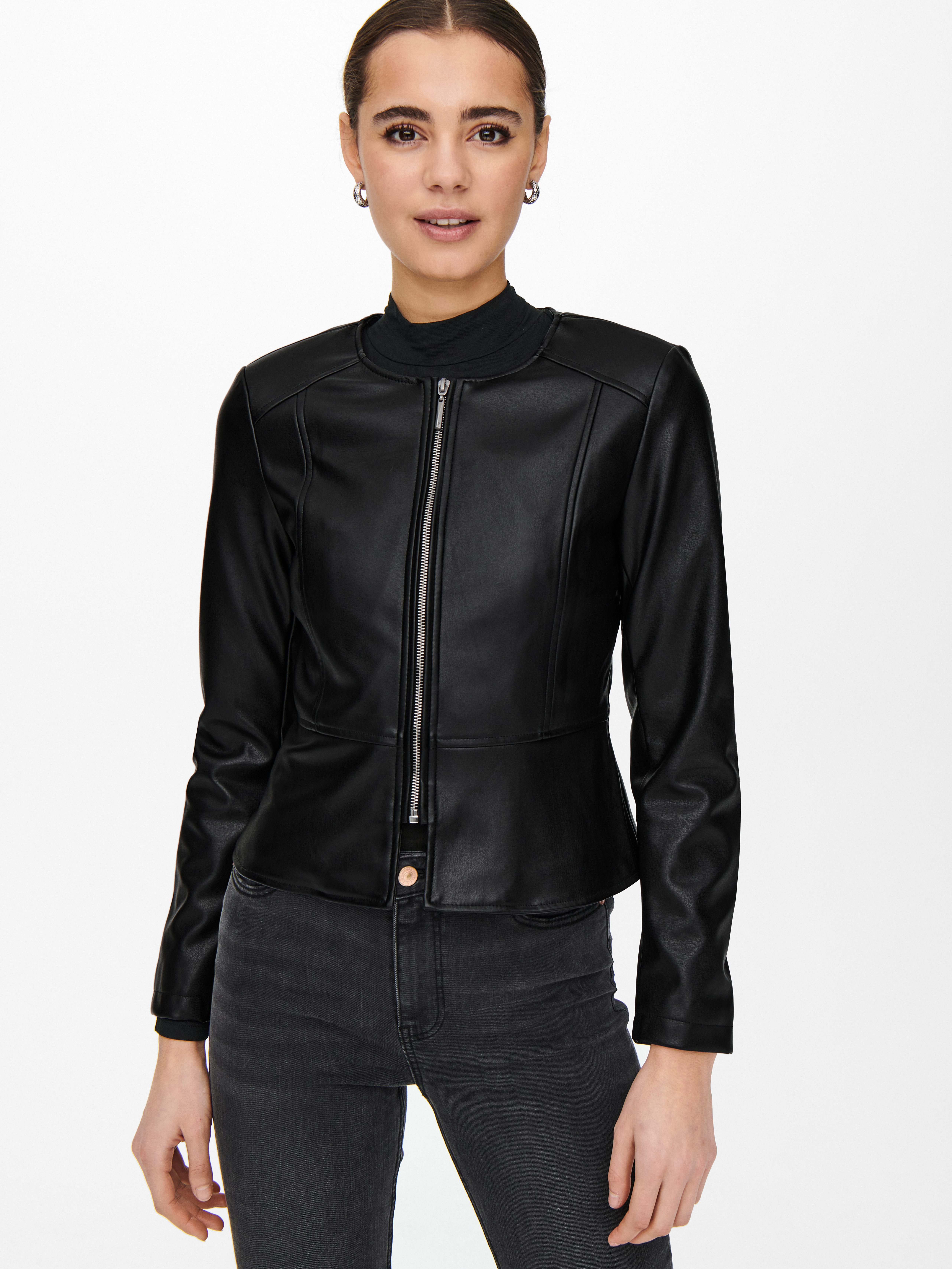 ONLY Lederimitatjacke ONLSARAMY FAUX LEATHER JACKET CC OTW in kurzer, leich günstig online kaufen