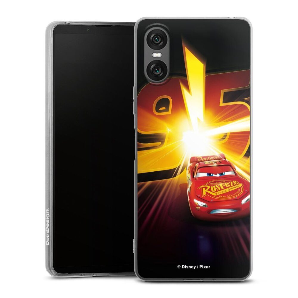 DeinDesign Handyhülle Offizielles Lizenzprodukt Cars Lightning Mcqueen 95 Cars3 Lightning 95, Sony Xperia 10 VI Silikon Hülle Bumper Case Handy Schutzhülle