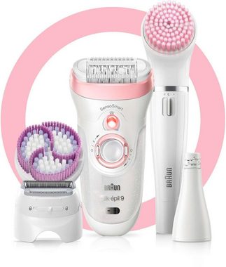 Braun Epilierer Silk-épil 9 9-975 6-in-1, Kabellose Wet&Dry Haarentfernung 6-in-1 Epilierer für Gesicht & Körper