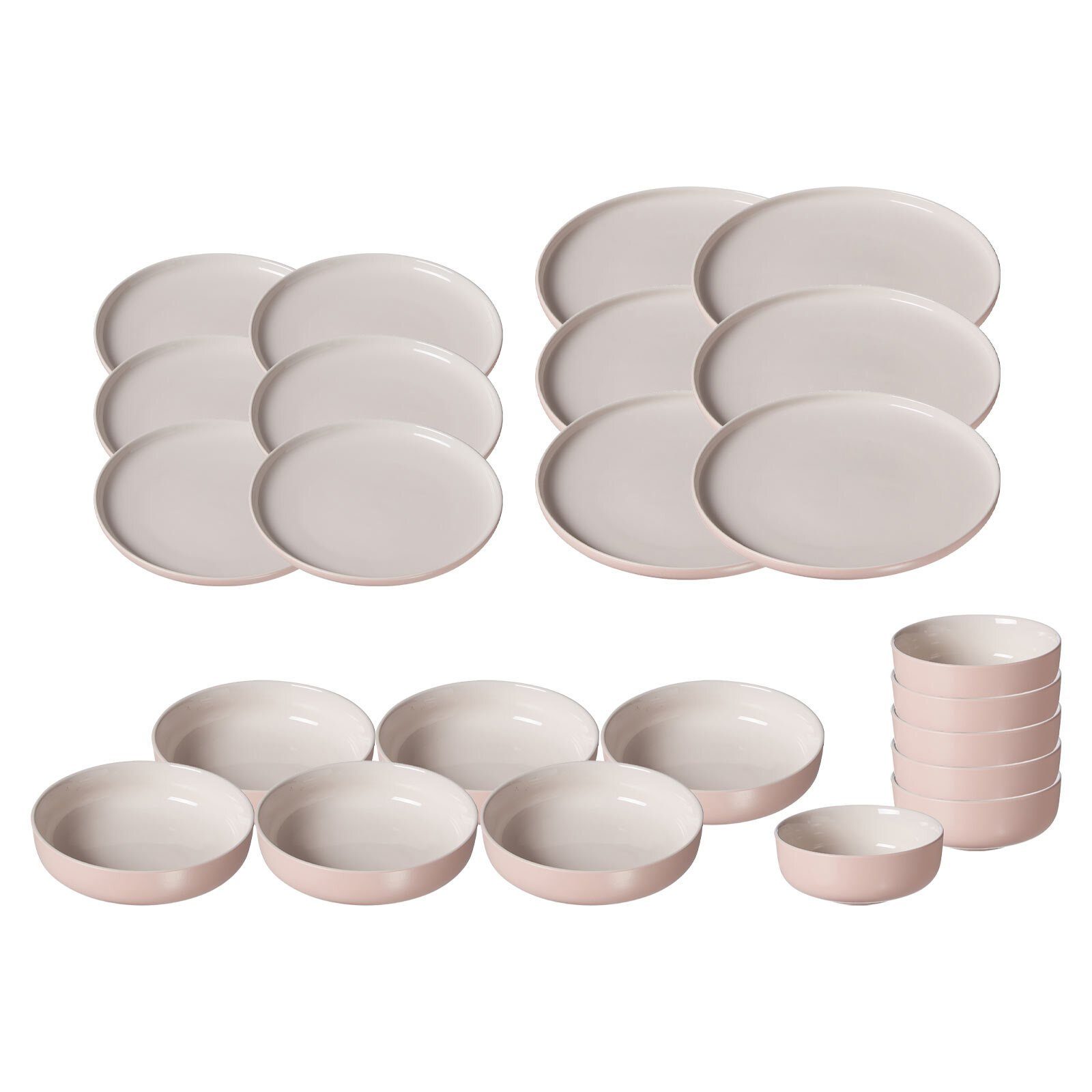 Ritzenhoff & Breker Kombiservice Jasper Teller und Schalenset 24er Set (24-tlg), Keramik