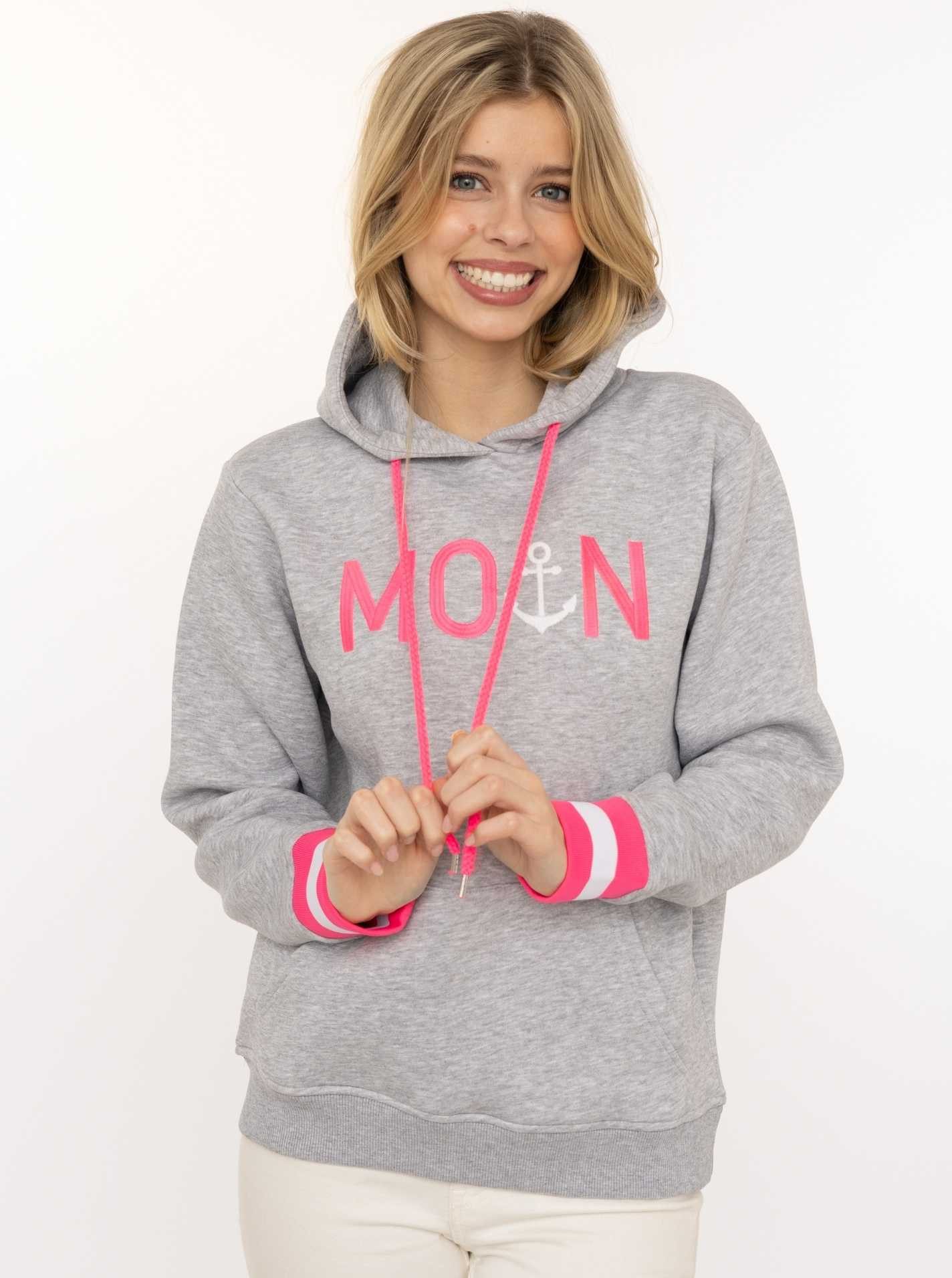 Zwillingsherz Hoodie "Rahel" Kontrastbündchen, Kängurutasche, Langarm, Kapu günstig online kaufen