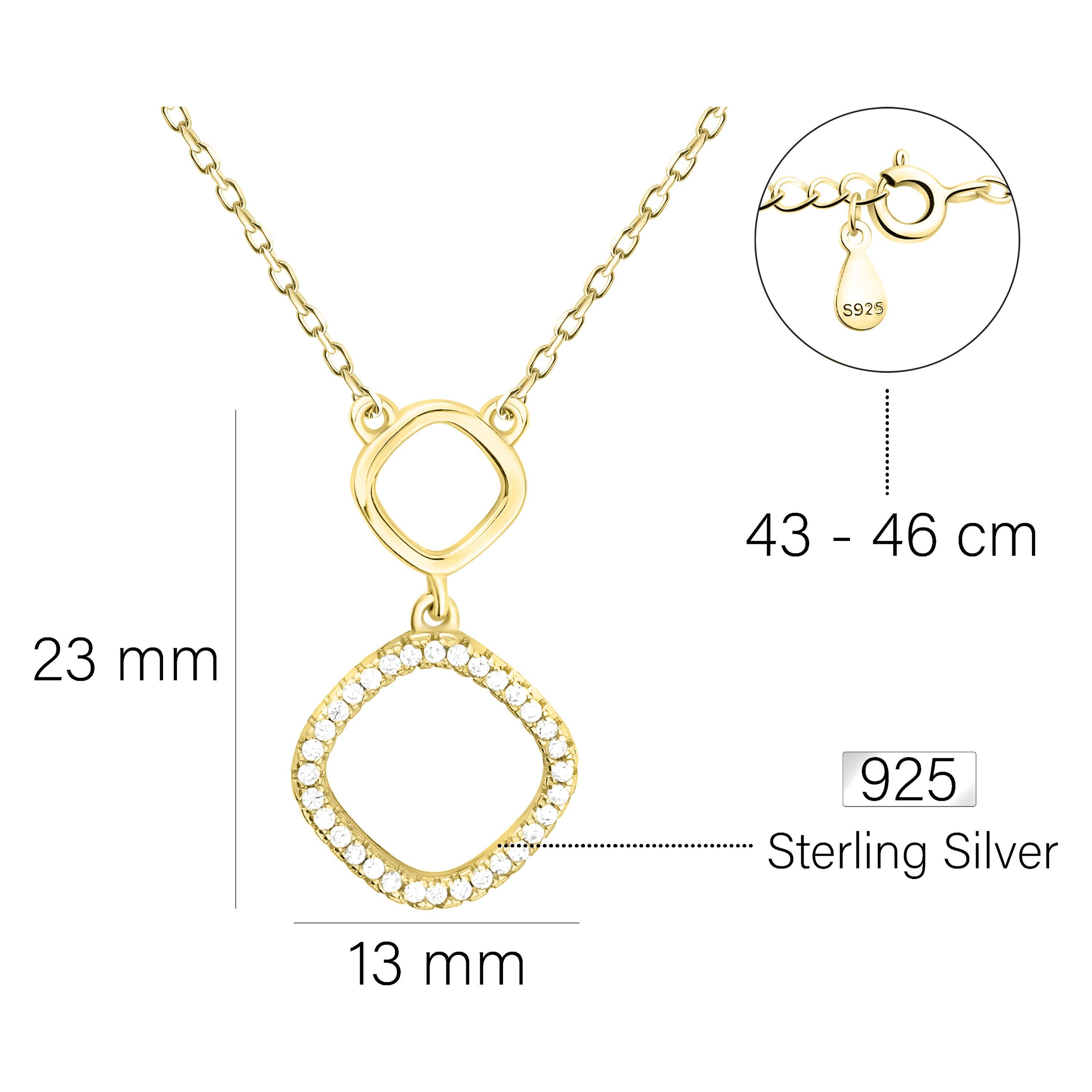 Sofia Milani Anhänger Silber Kette Schmuck 925 Kreis, gold mit Damen