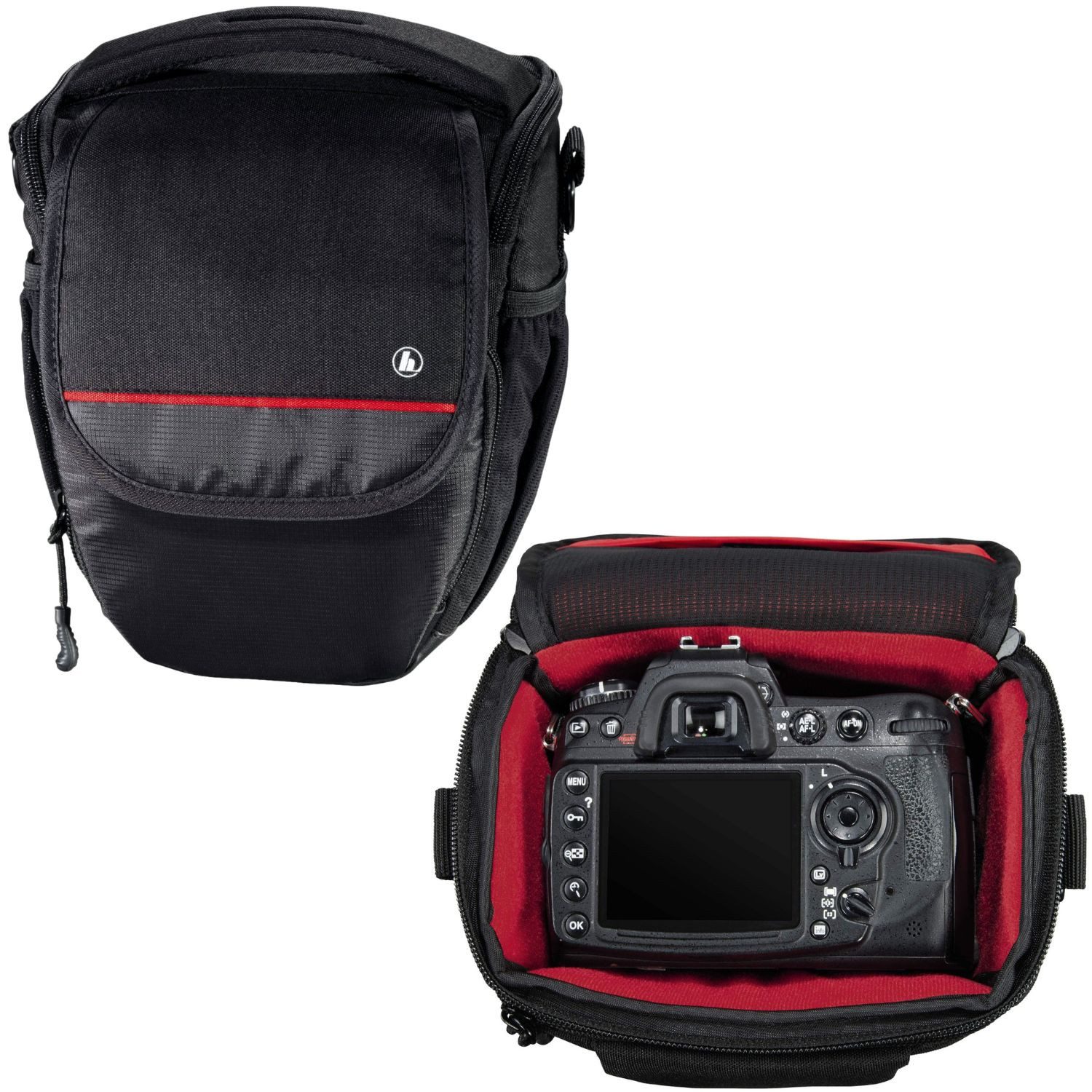 Hama Kameratasche Kamera-Tasche Monterey 130 Foto-Tasche Universal (Set), Case Schultergurt Tragegriff Zubehör-Fächer SLR DSLR Digitalkamera