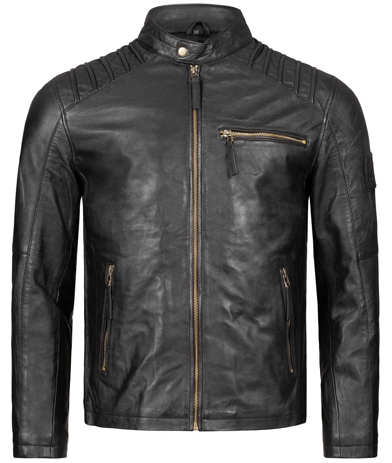 H-291 Herren Creek Schwarz Rock Lederjacke Lederjacke