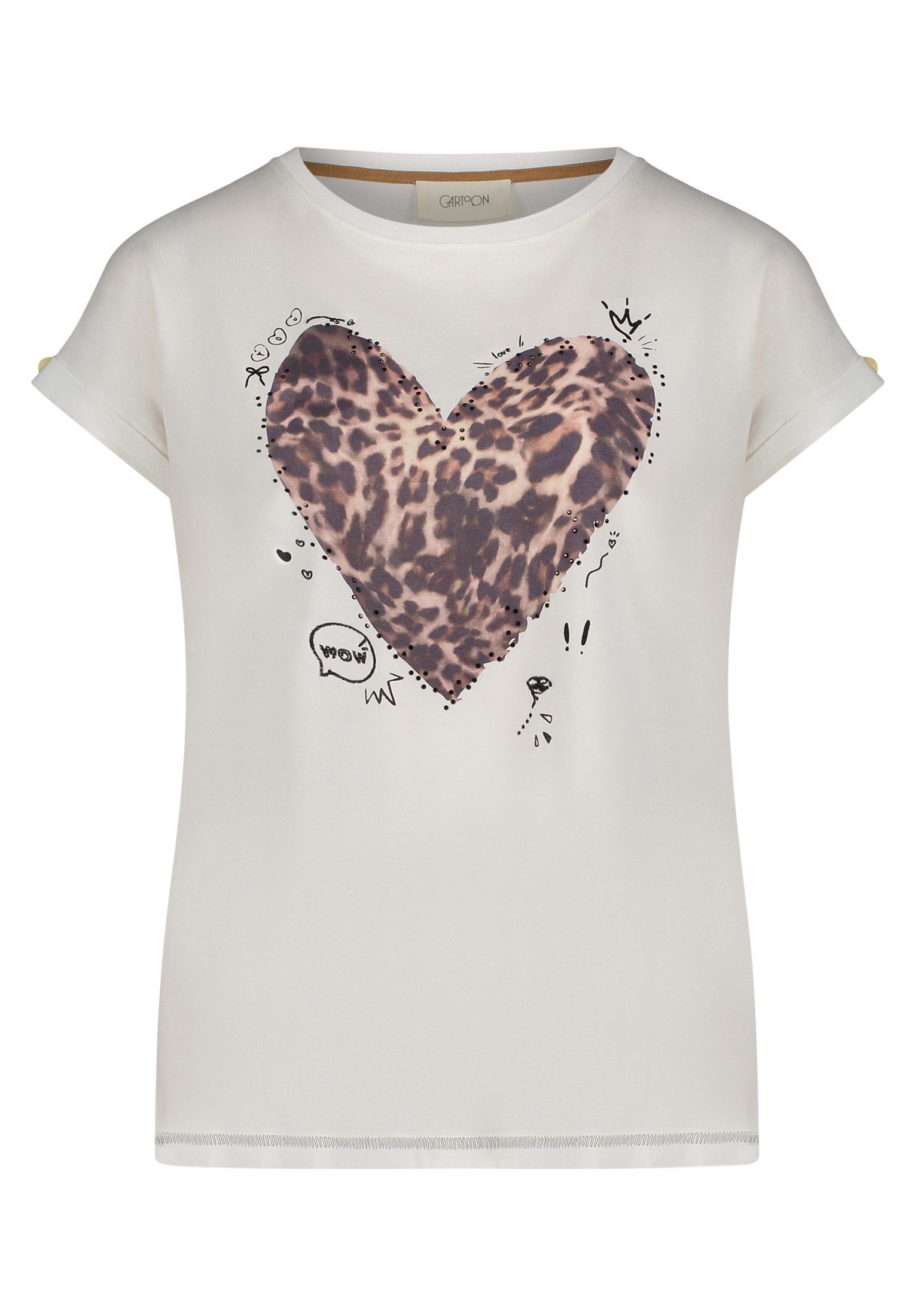 Cartoon Kurzarmshirt Cartoon Damen Printshirt mit günstig online kaufen