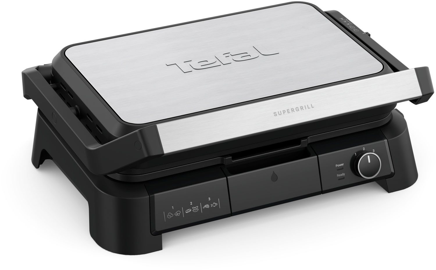 Tefal Kontaktgrill SuperGrill 3in1 XL, Grill, Barbeque-, Ofenposition, 3 Temperaturen, 2200 W, spülmaschinengeeignete Platten, Grillen für bis zu 8 Personen, GC520D