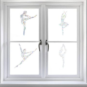 Fenstersticker Regenbogen-Fensteraufkleber für Mädchen,Kollisionsglas-Aufkleber, Lubgitsr