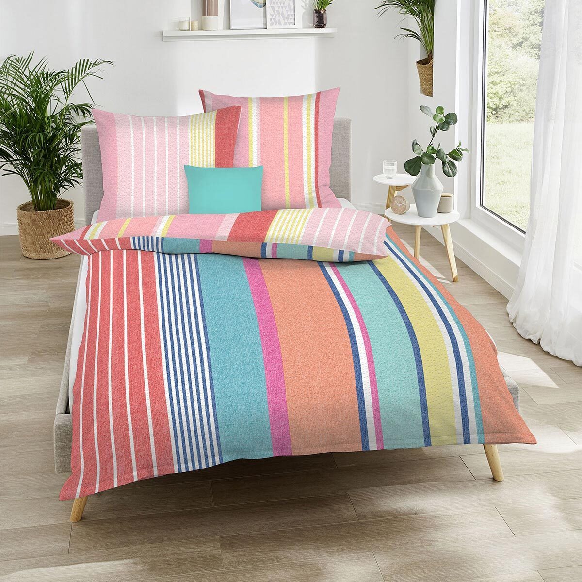 TRAUMSCHLAF Bettwäsche Dutch, Seersucker, 2 teilig, bunte Seersucker Bettwä günstig online kaufen