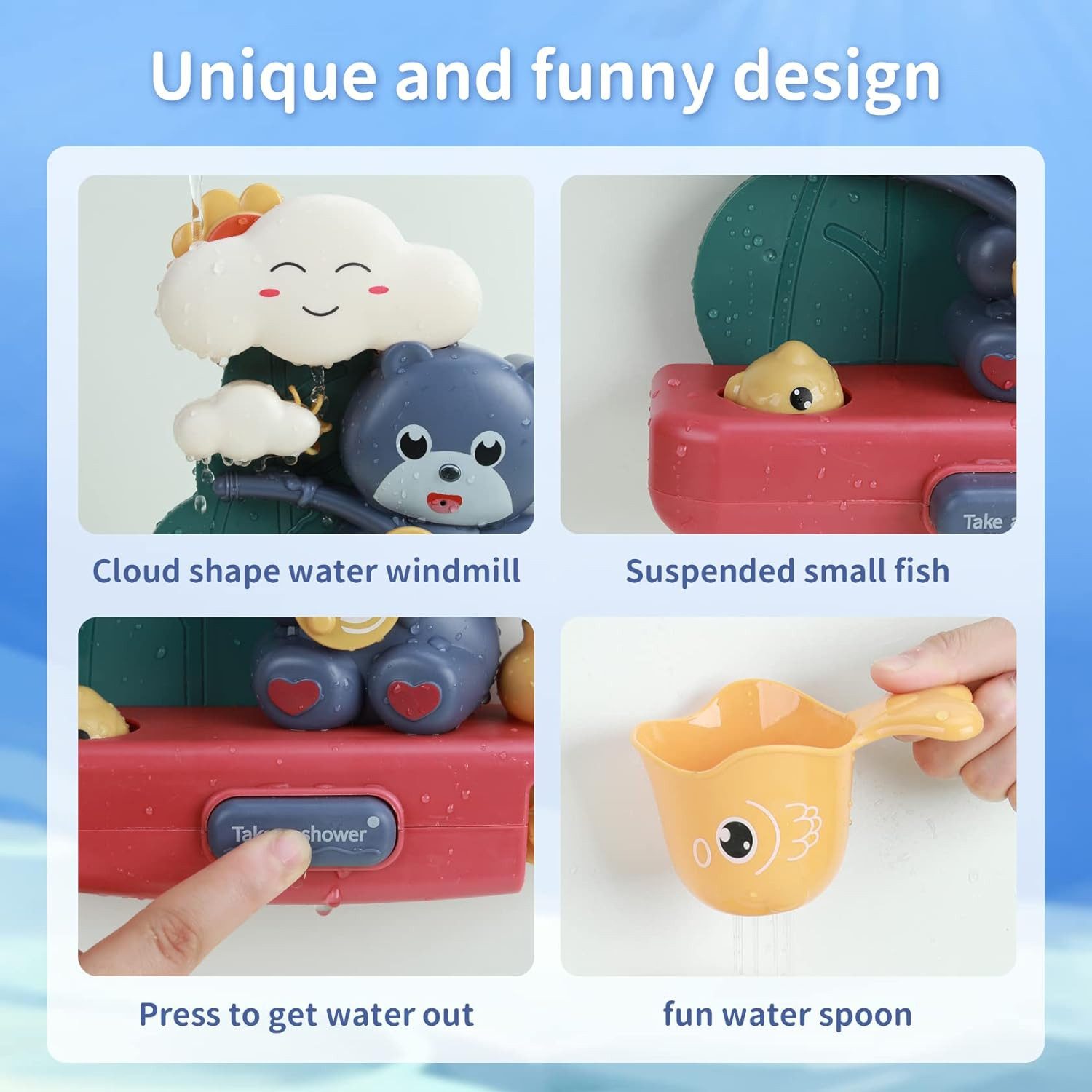 LA CUTE Badespielzeug Badespaß Interaktives Baby Wasserspielzeug-Set für Kl günstig online kaufen